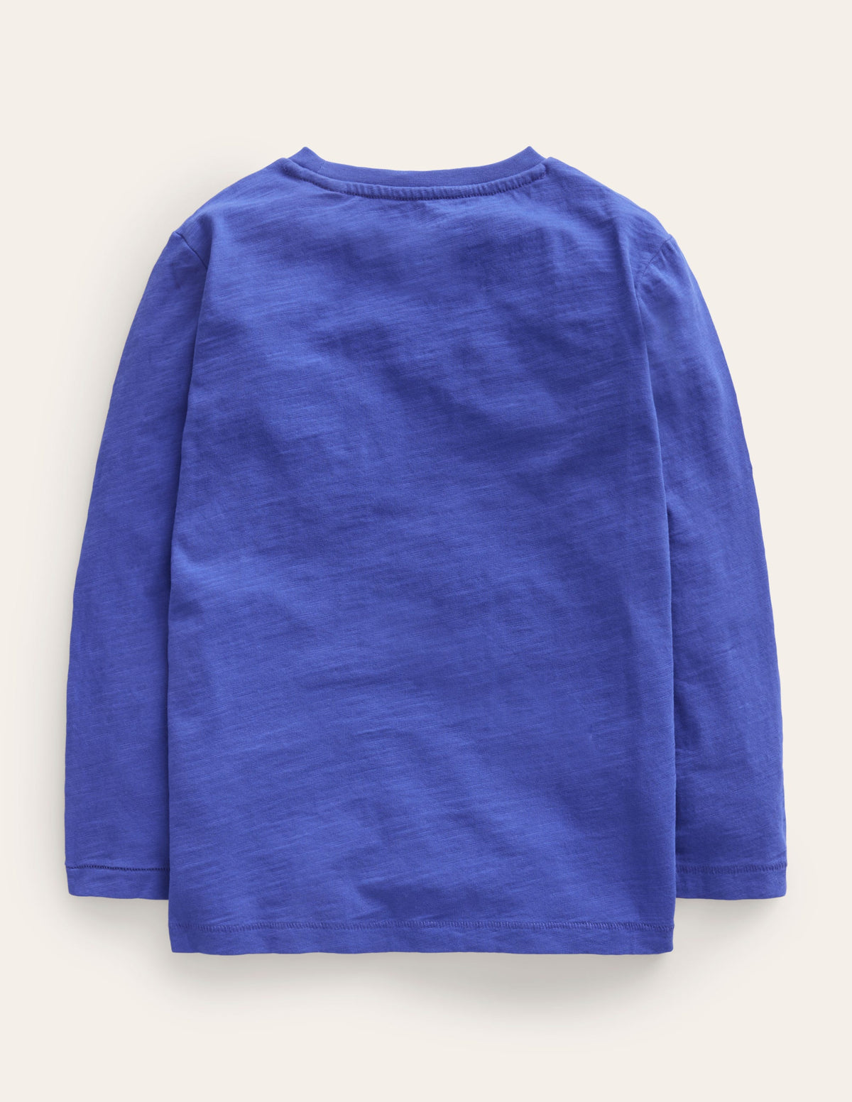 Long-sleeved Washed T-shirt-Bright Blue - Image 2
