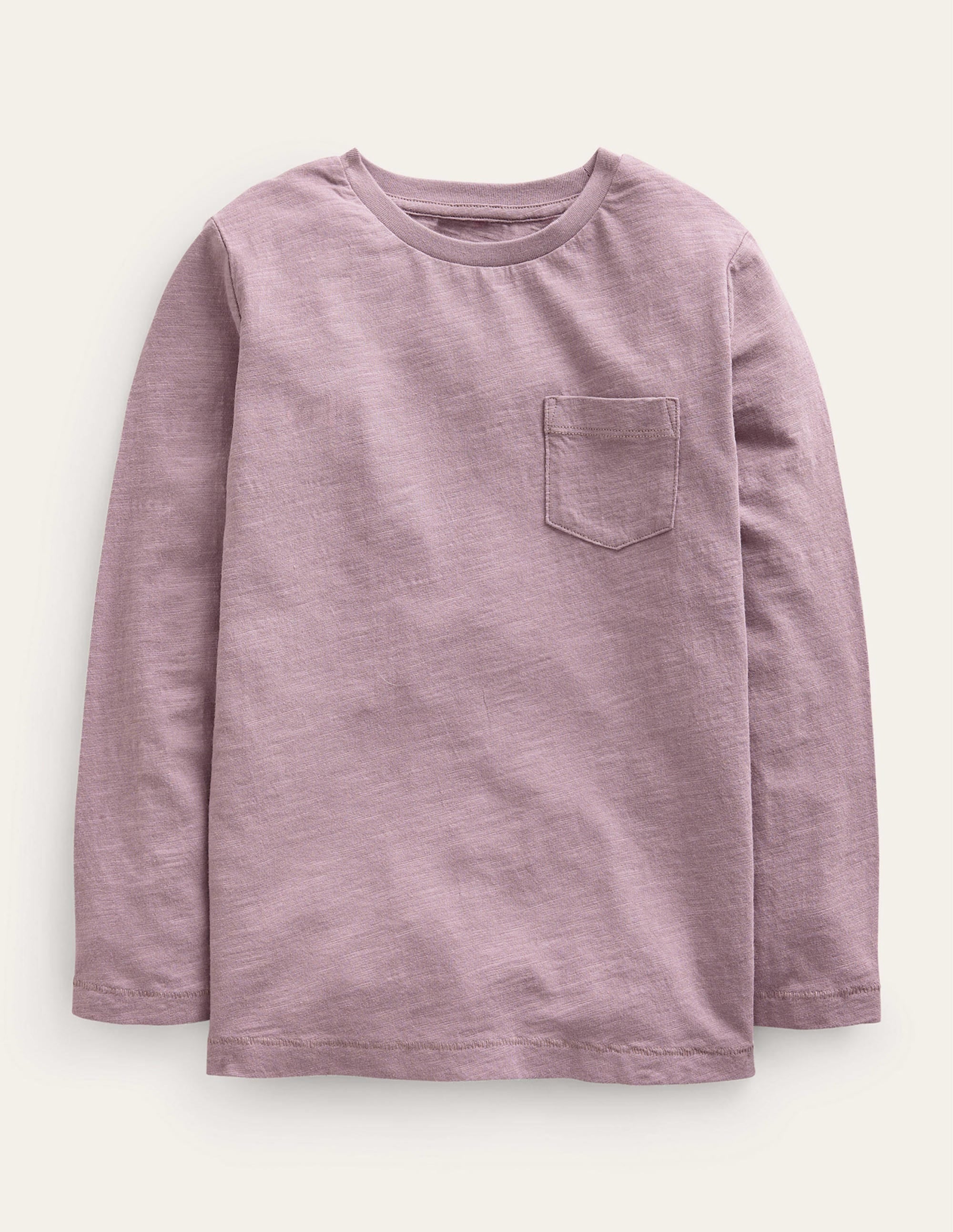 Long-sleeved Washed T-shirt-Lilac - Image 1