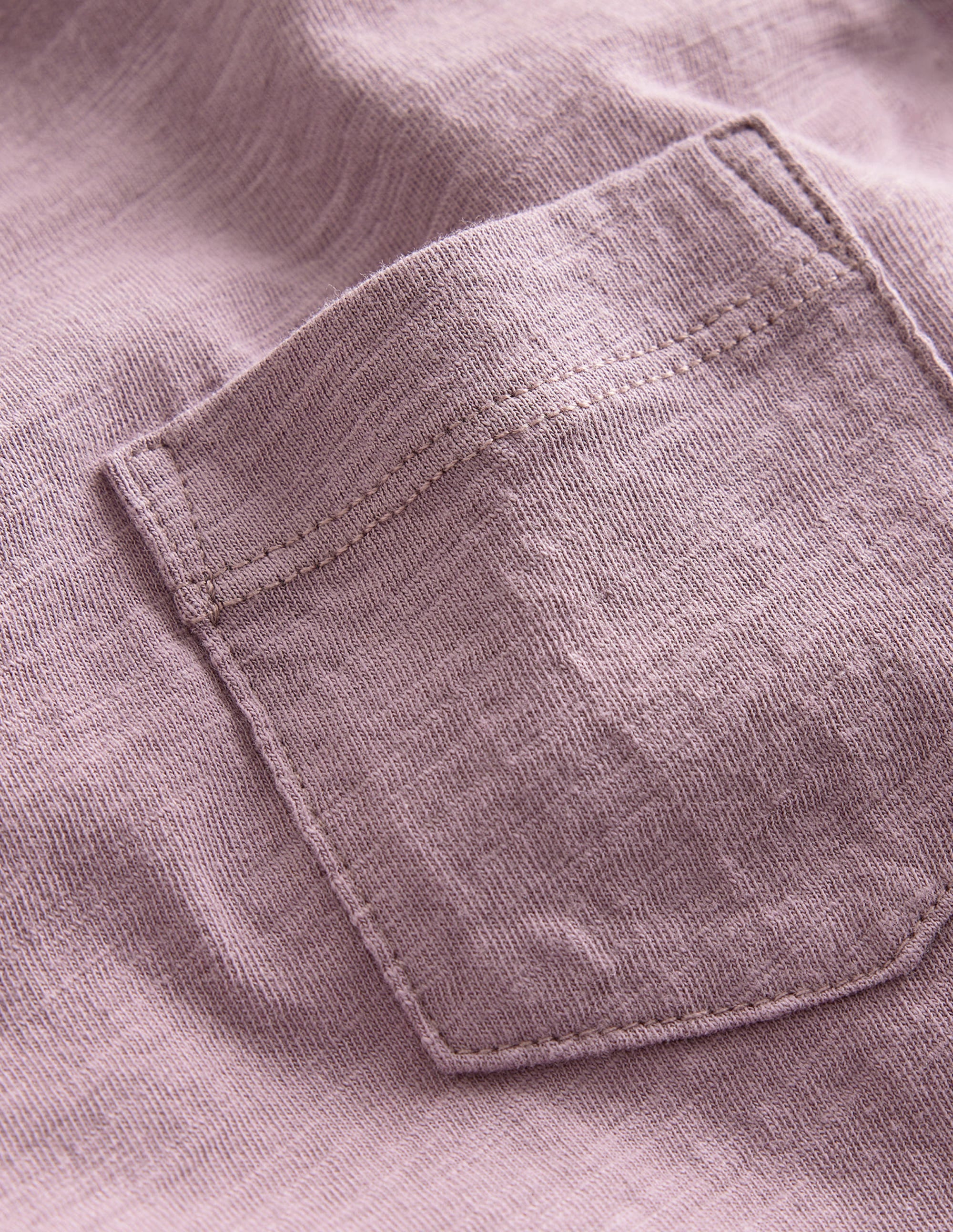 Long-sleeved Washed T-shirt-Lilac - Image 3