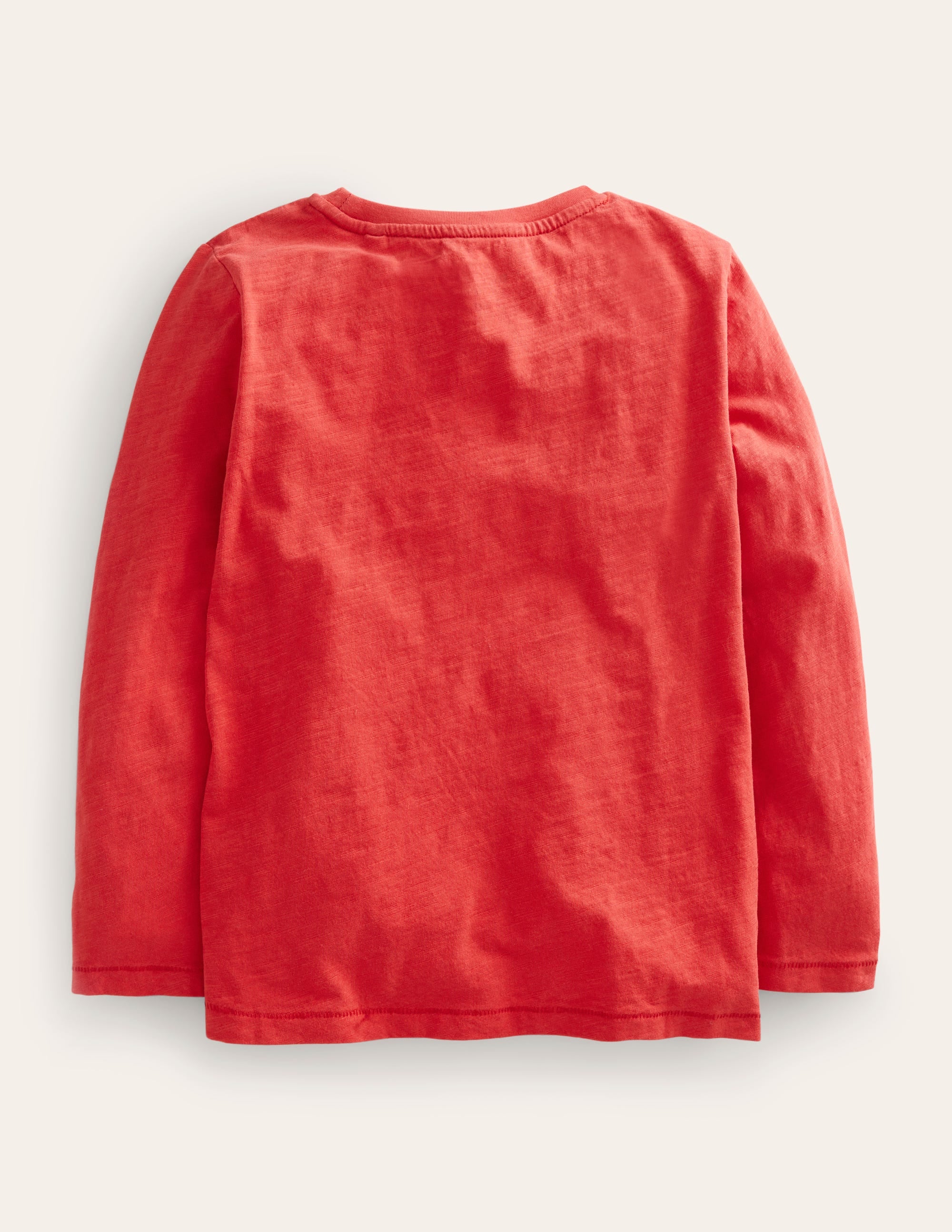 Long-sleeved Washed T-shirt-Rockabilly Red - Image 2