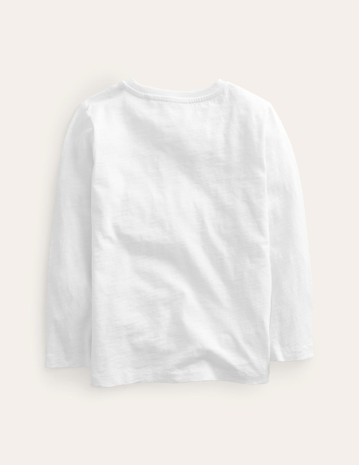 Long-sleeved Washed T-shirt-White - Image 2