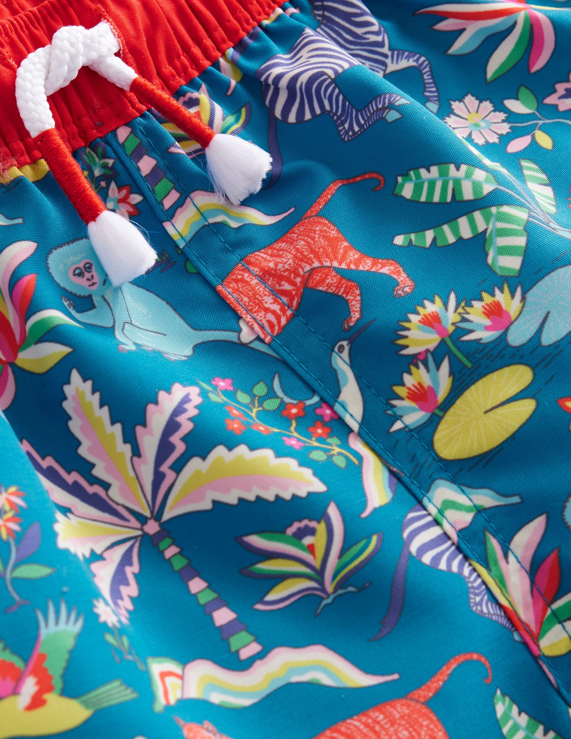 Swim Shorts-Island Blue Tropical Garden - Image 3