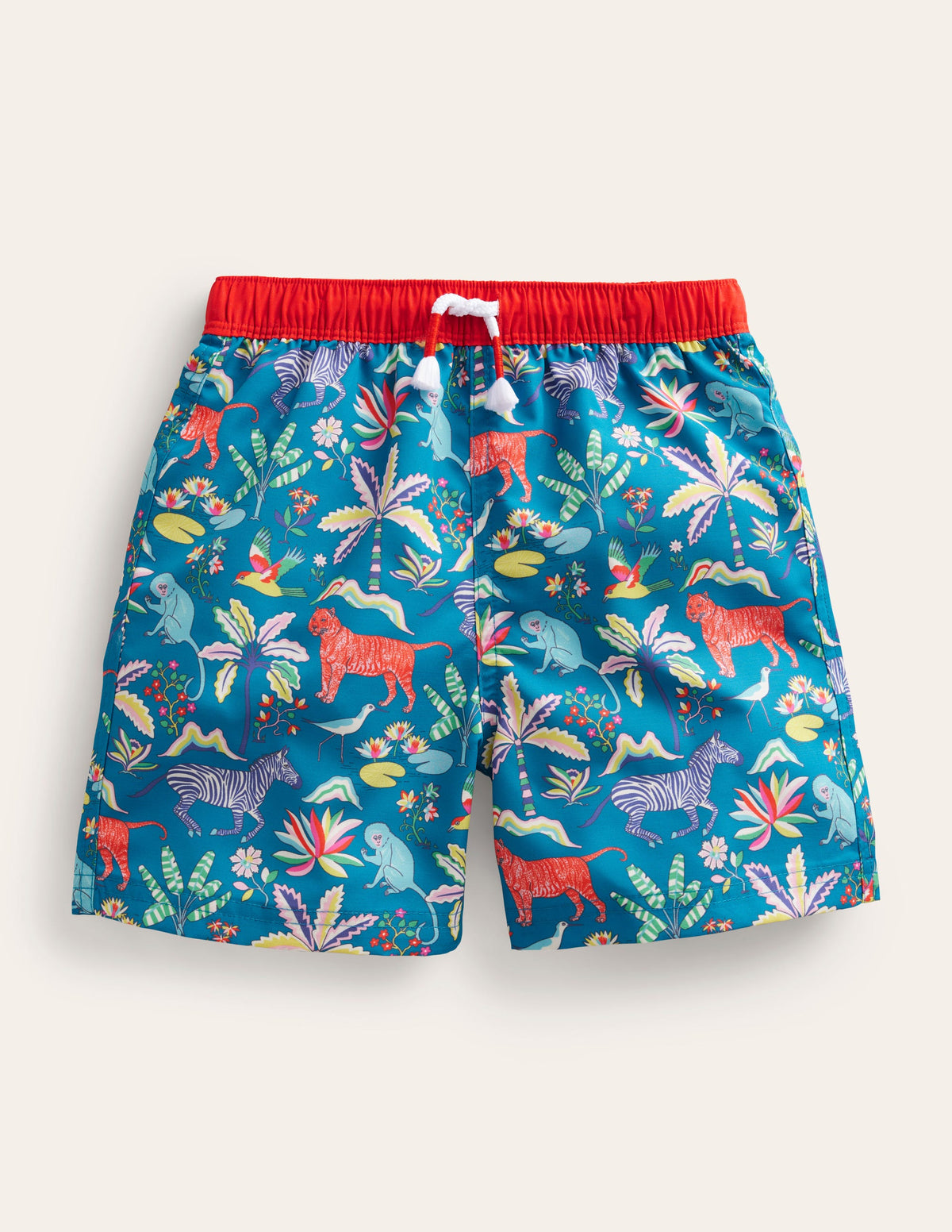 Swim Shorts-Island Blue Tropical Garden - Image 1