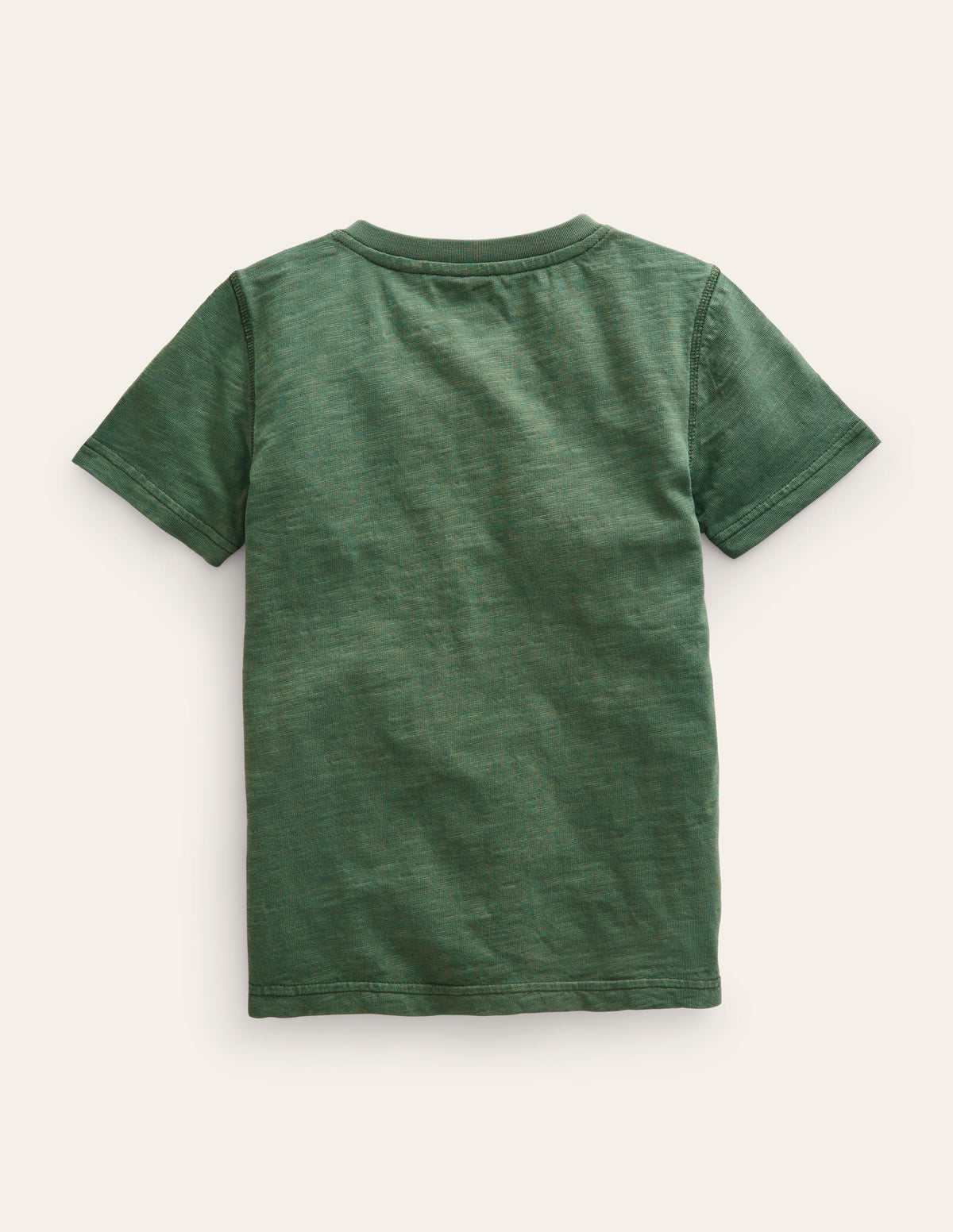 Washed Cotton Henley T-shirt-Monster Green-2