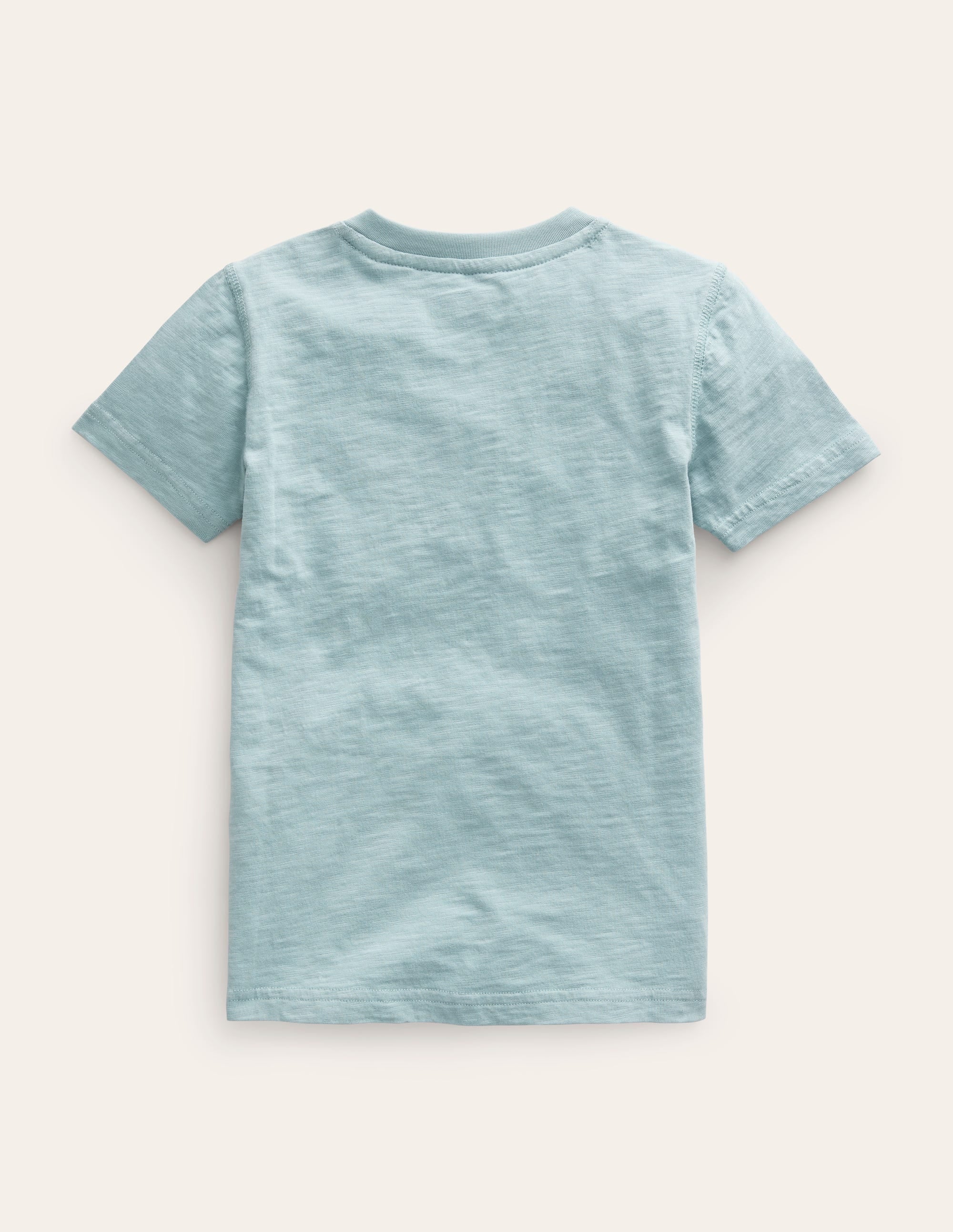 Washed Cotton Henley T-shirt-Tourmaline Blue - Image 2