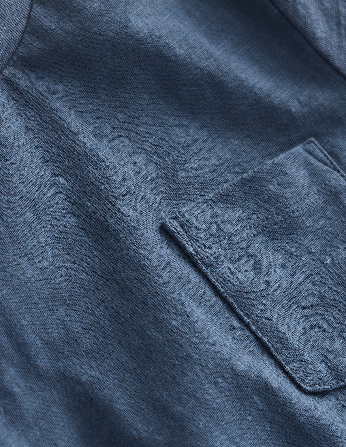 Washed Slub T-shirt-Robot Blue-3