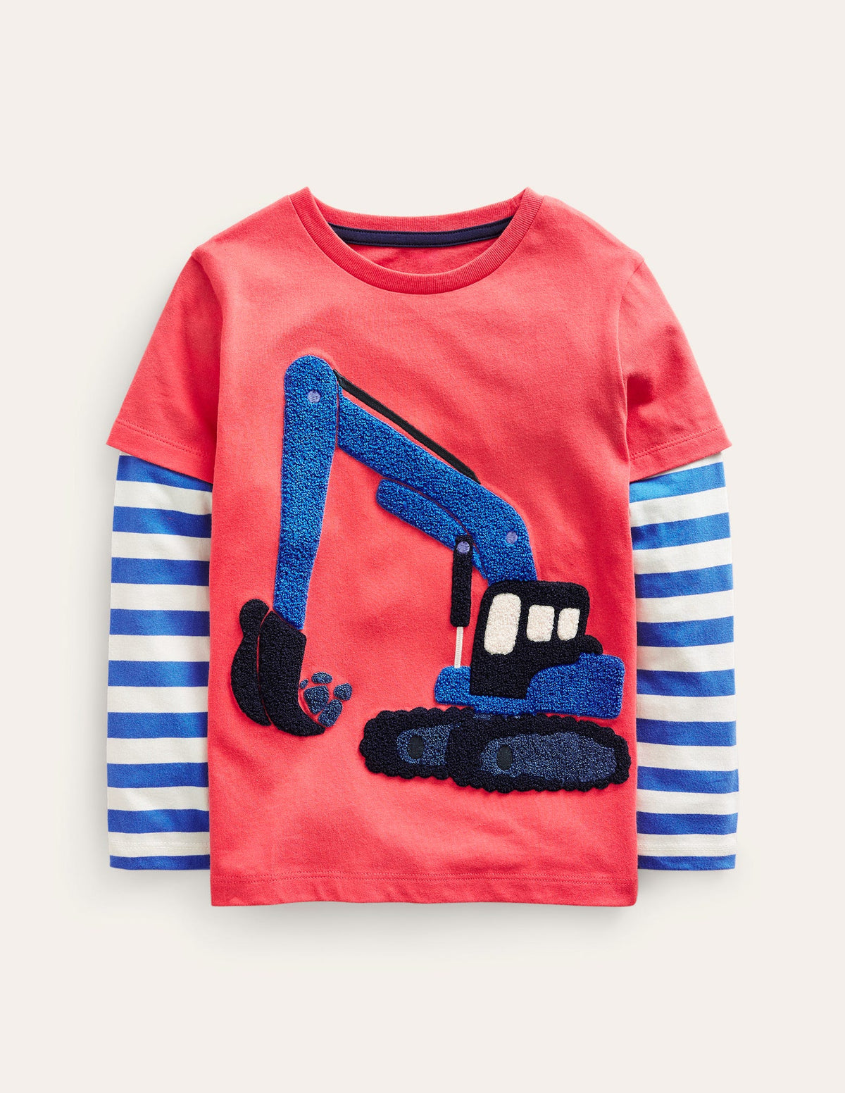 Bouclé Mock Sleeve T-shirt-Jam Digger - Image 1