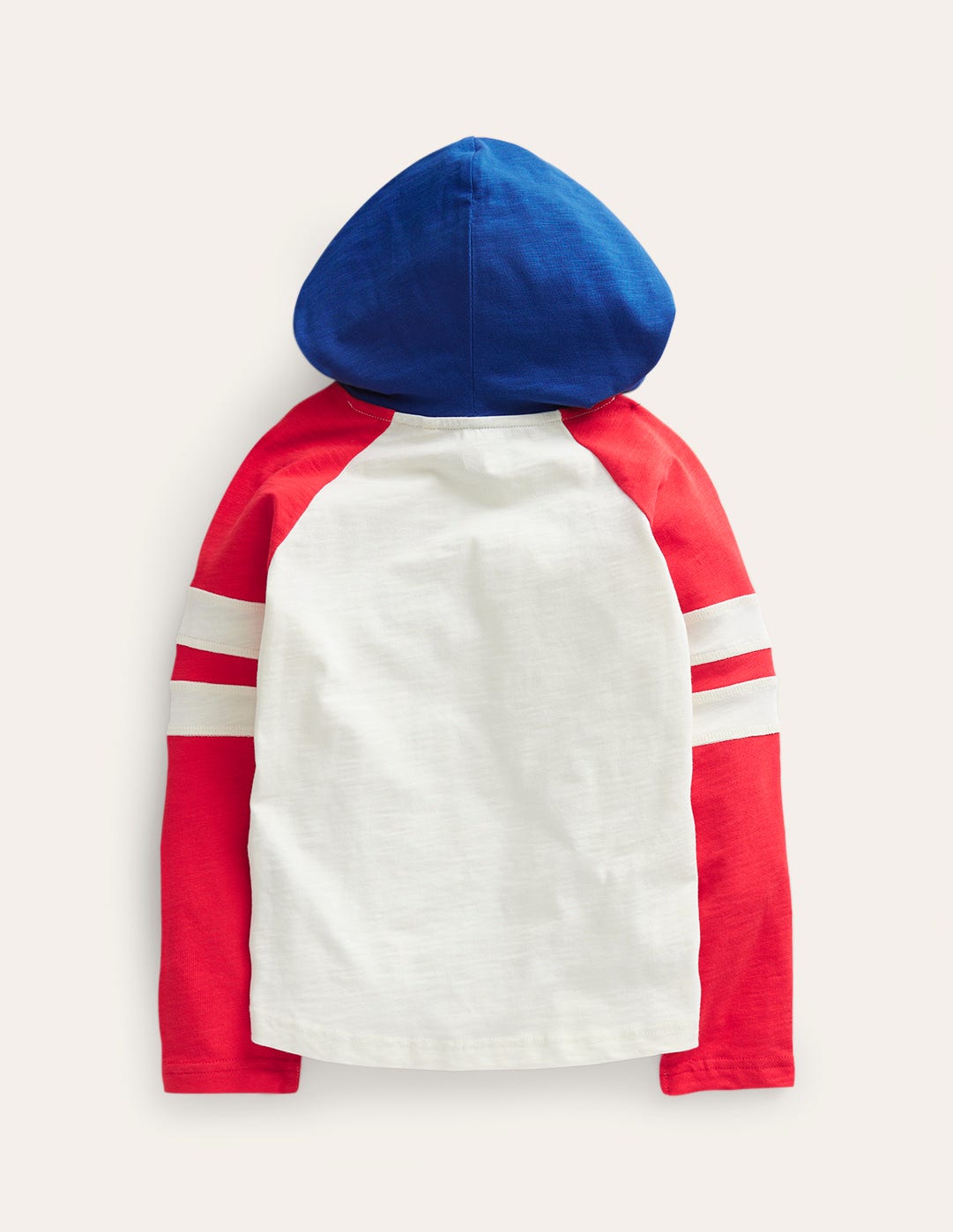 Hooded Logo Raglan T-shirt-Ivory/Peppadew Star - Image 2