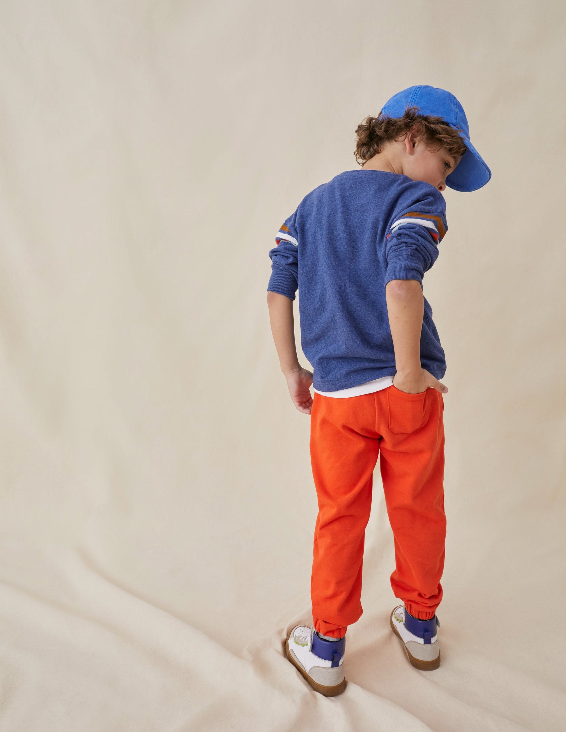 Cosy Relaxed Joggers-Dahlia Red-5
