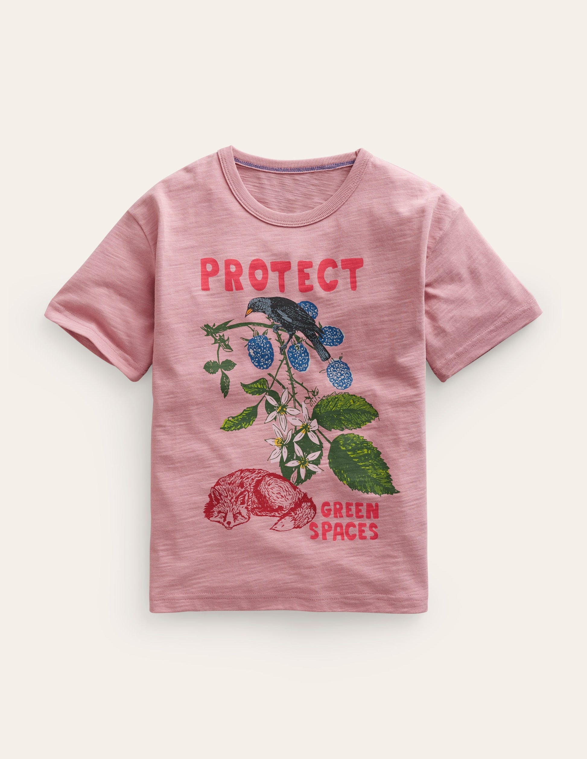 Eco-Print Relaxed T-Shirt-Almond Pink Protect-1
