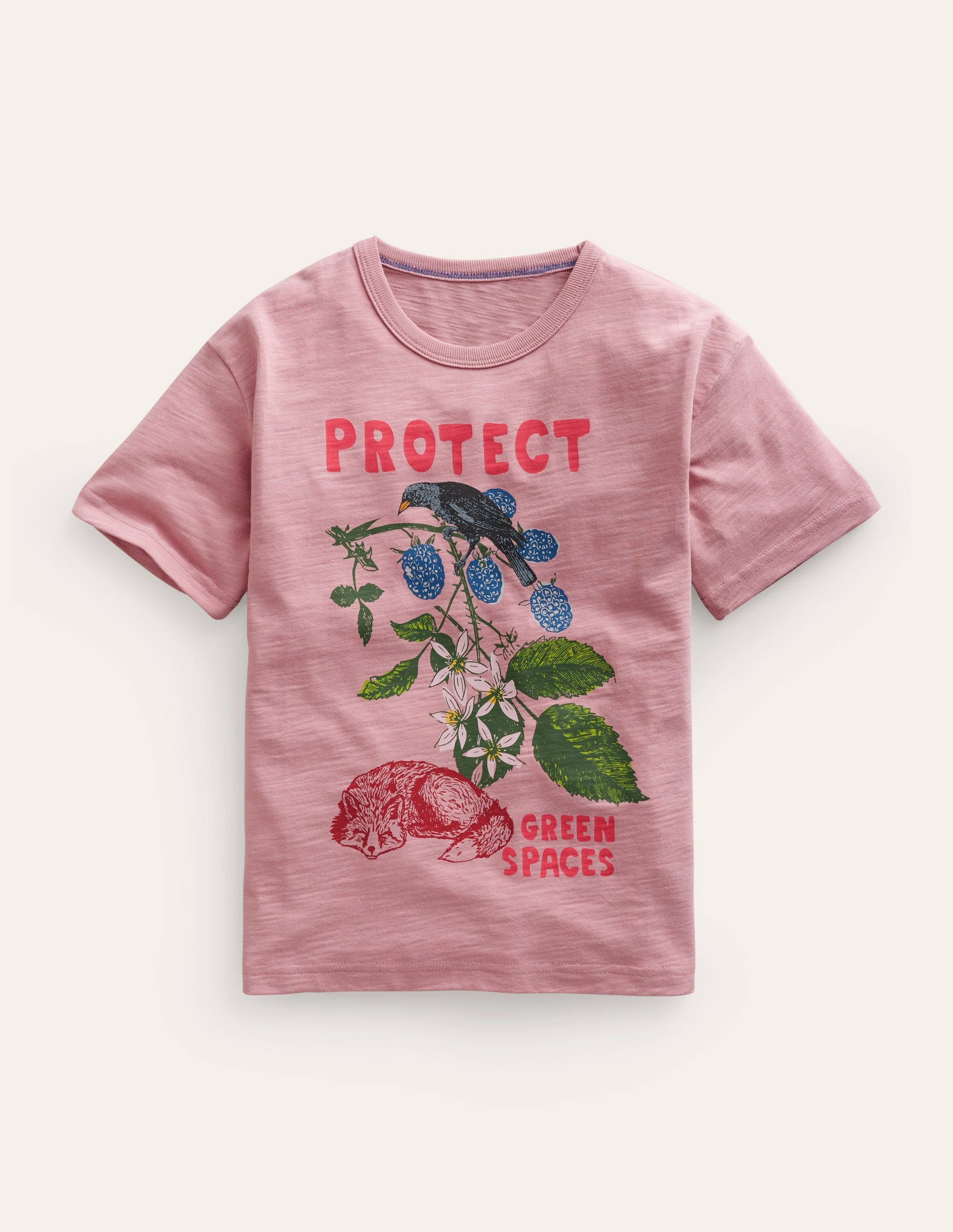 Eco-Print Relaxed T-Shirt-Almond Pink Protect - Image 1