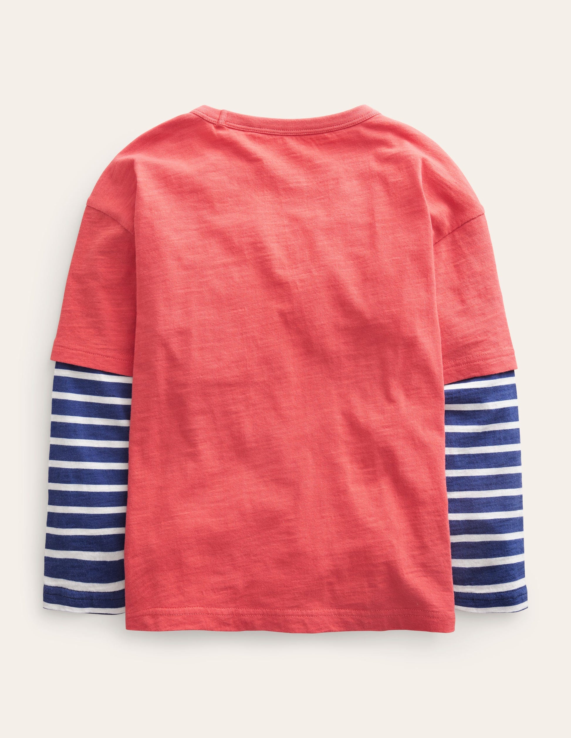 Layered Long-Sleeve T-Shirt-Jam Red-2