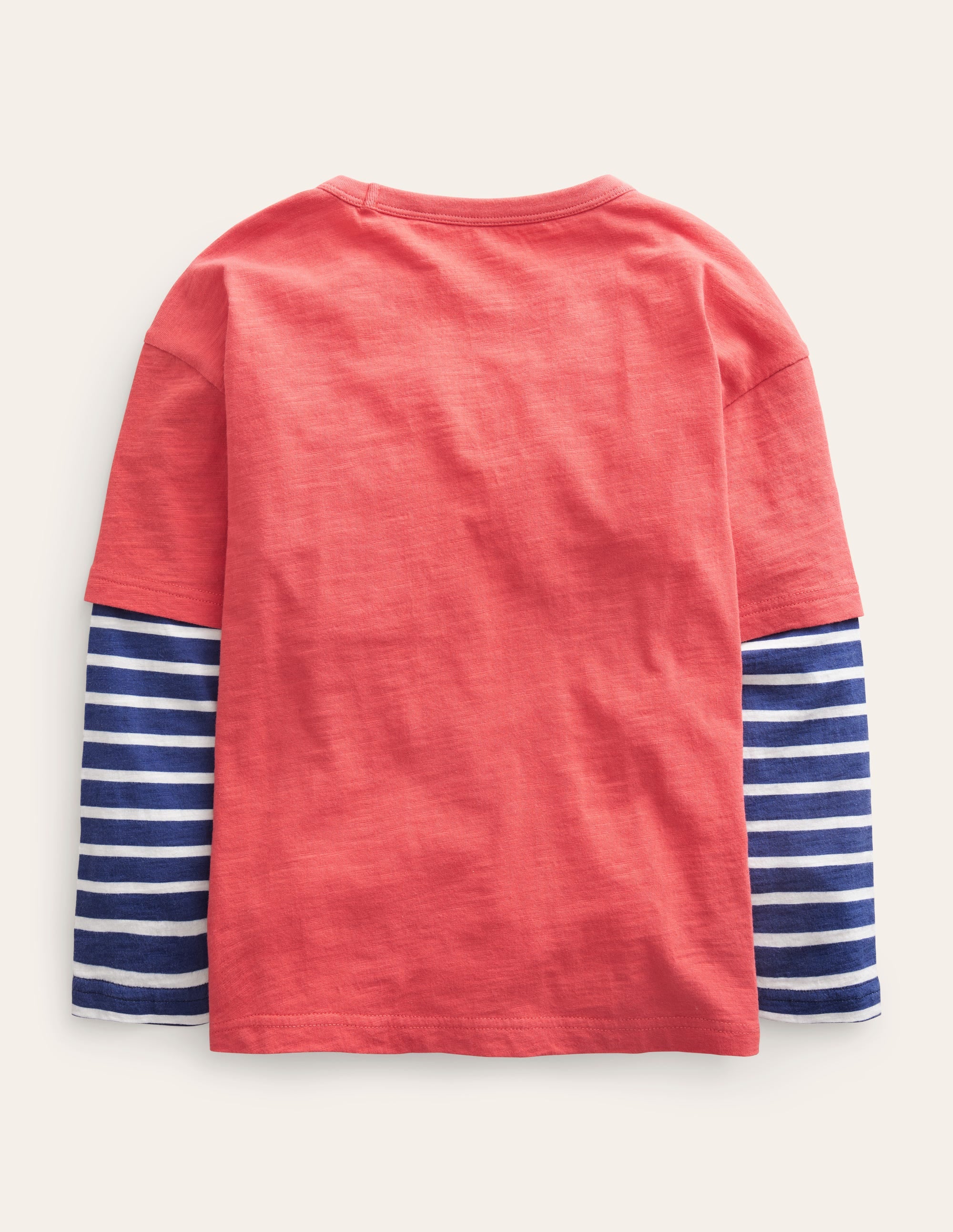 Layered Long-Sleeve T-Shirt-Jam Red - Image 2