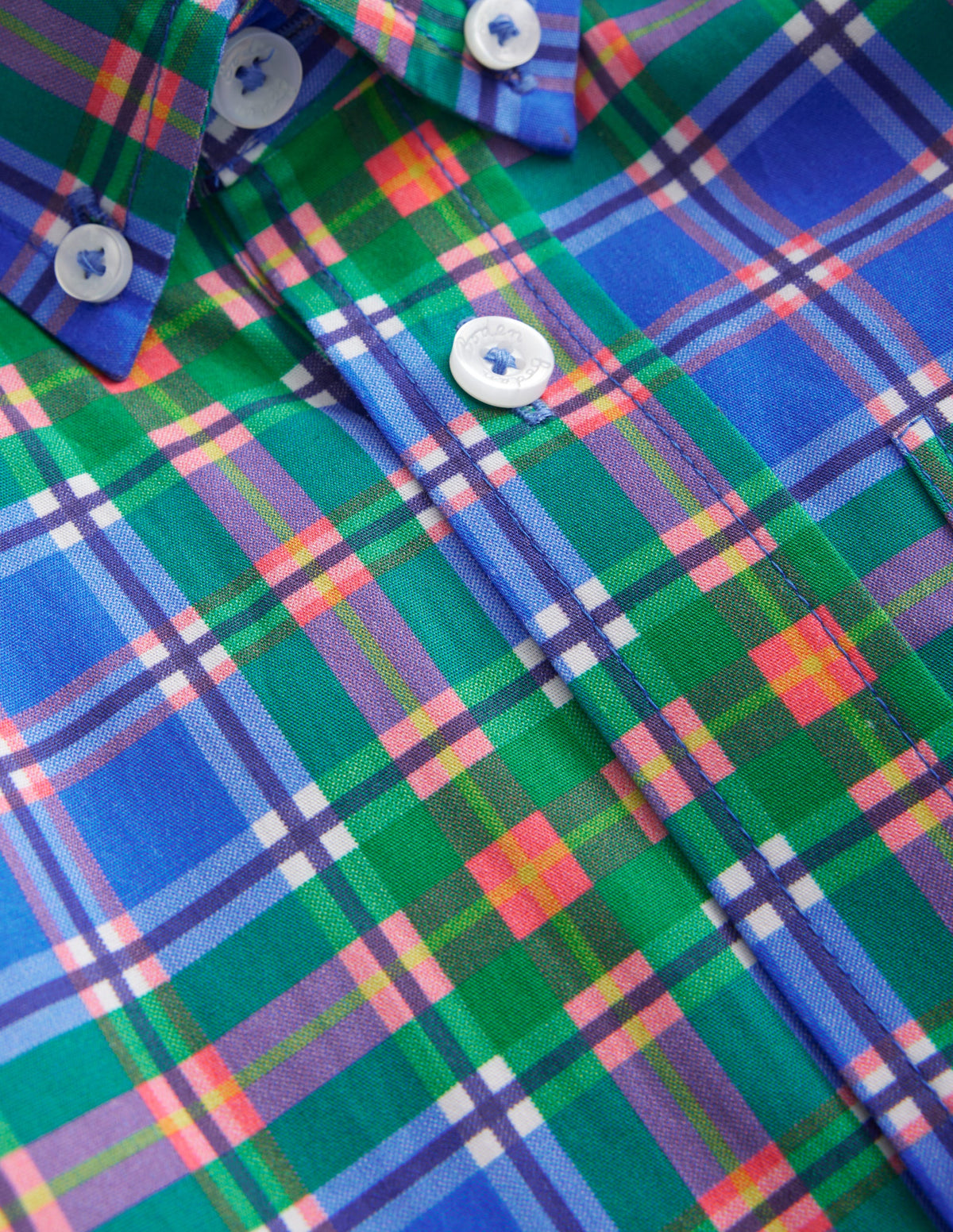 Cotton Shirt-Blue Check - Image 3