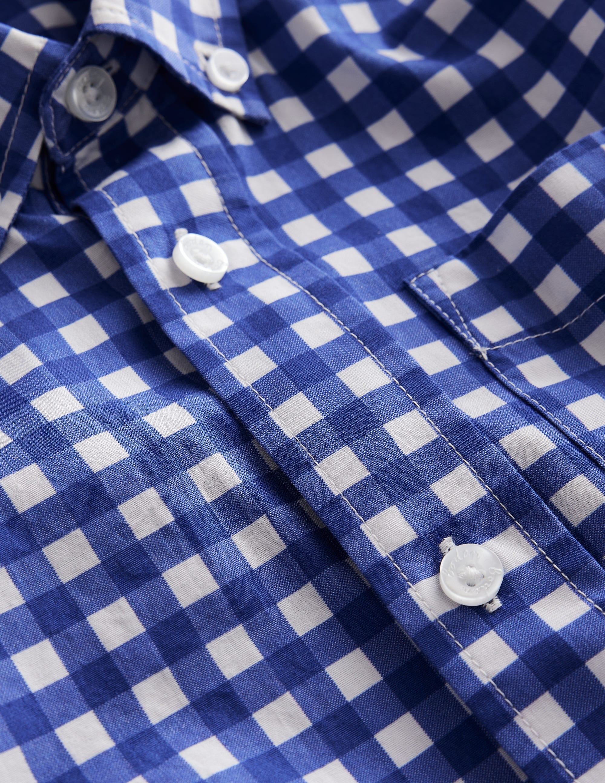 Cotton Shirt-Blue Gingham - Image 3