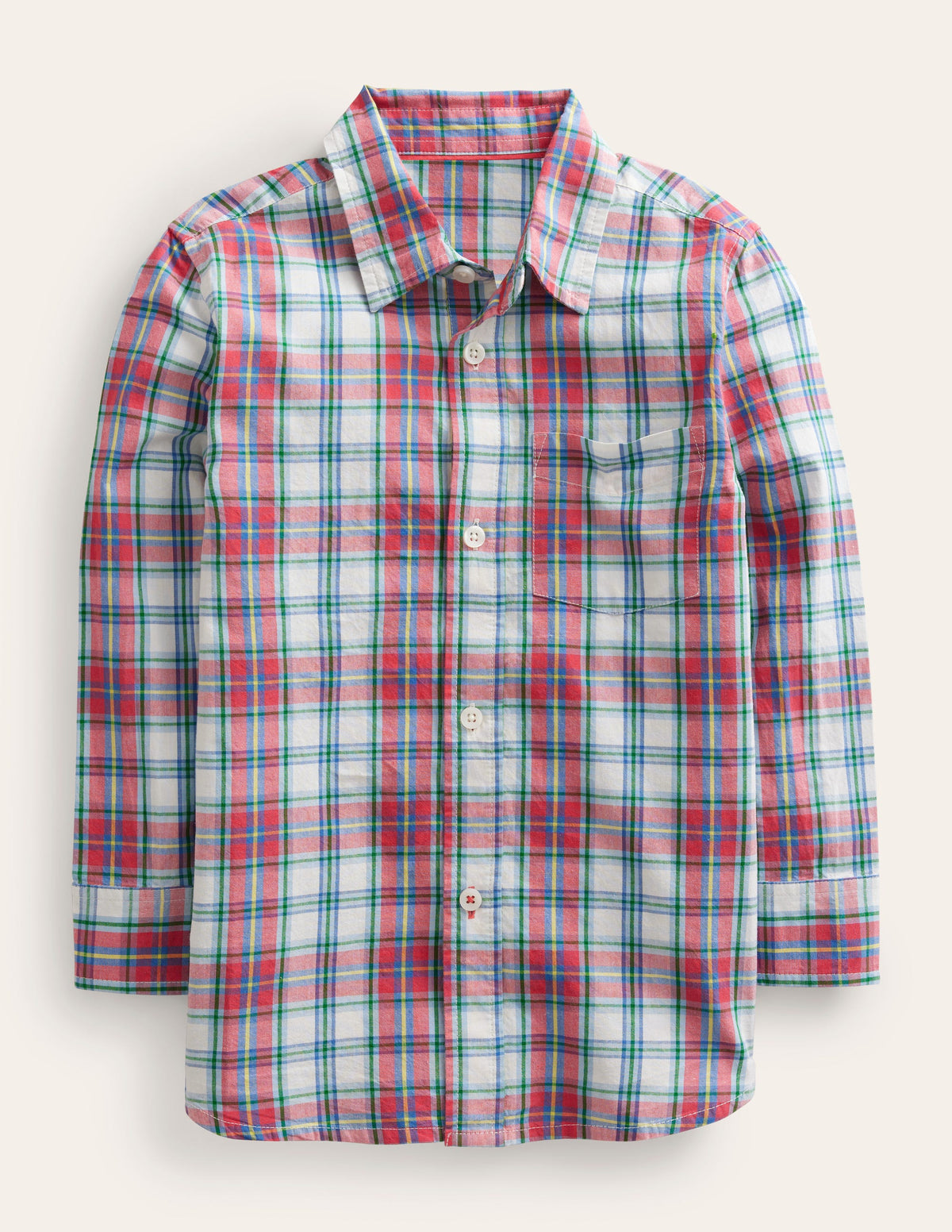 Cotton Shirt-Red Check - Image 1