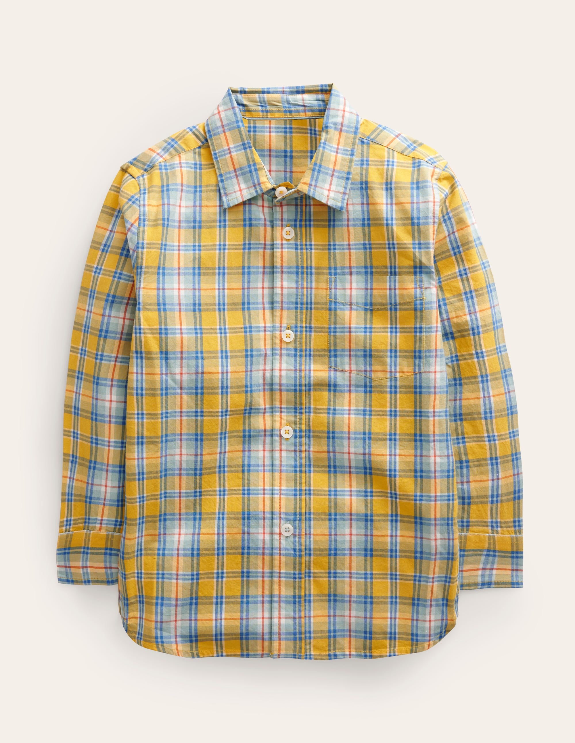 Cotton Shirt-Yellow Check - Image 1