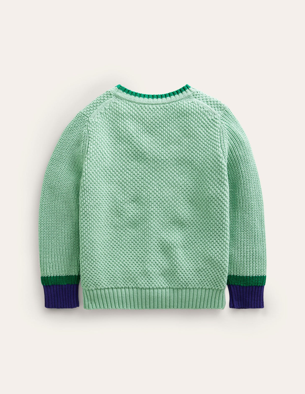 Chunky Cotton Jumper-Opal Green - Image 2