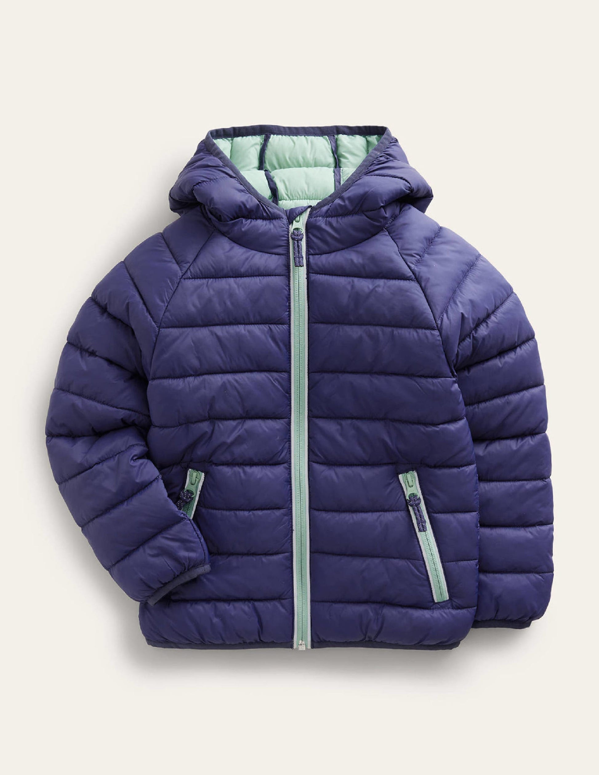 Pack-away Padded Jacket-Navy-1