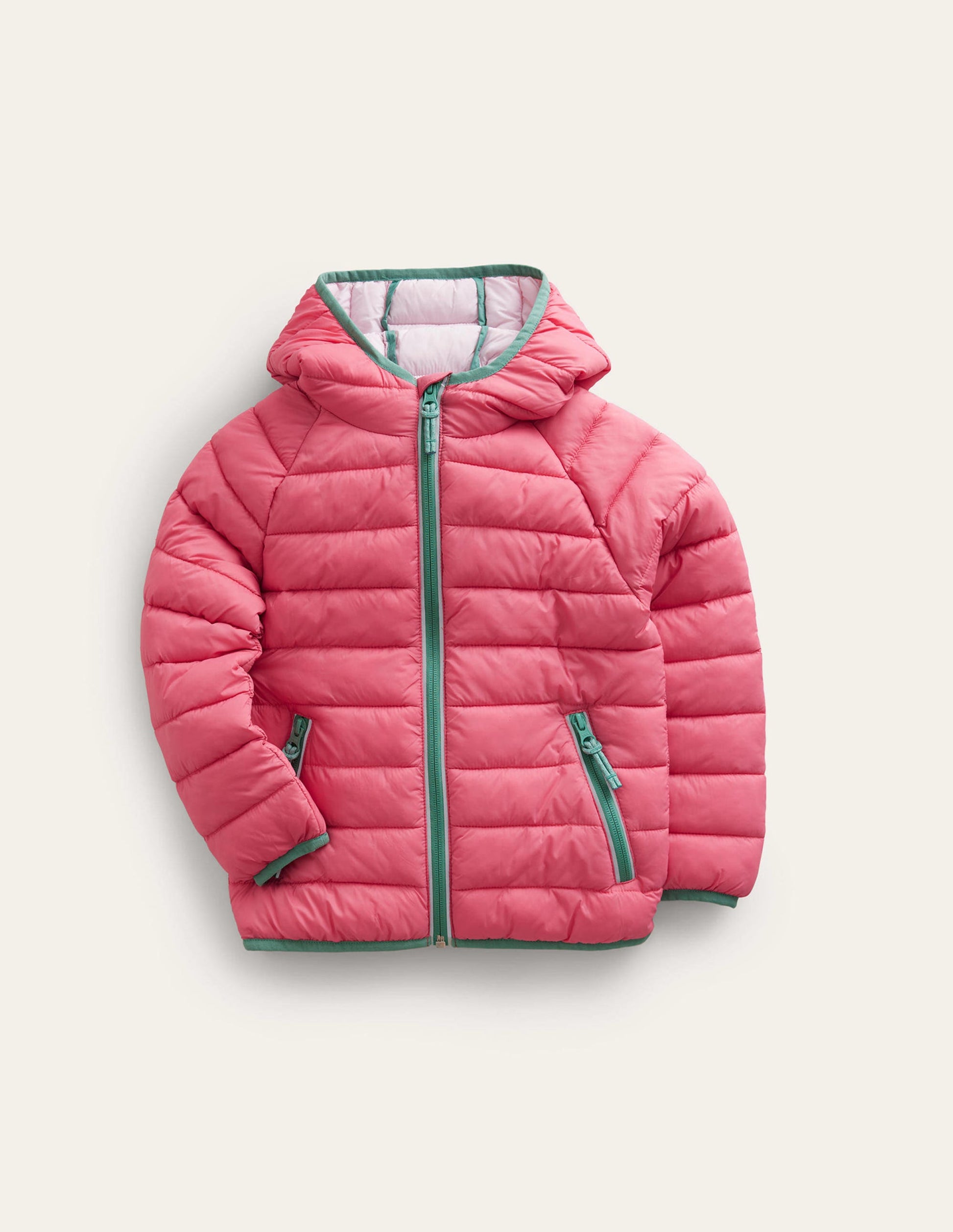 Pack-away Padded Jacket-Rose Red-1