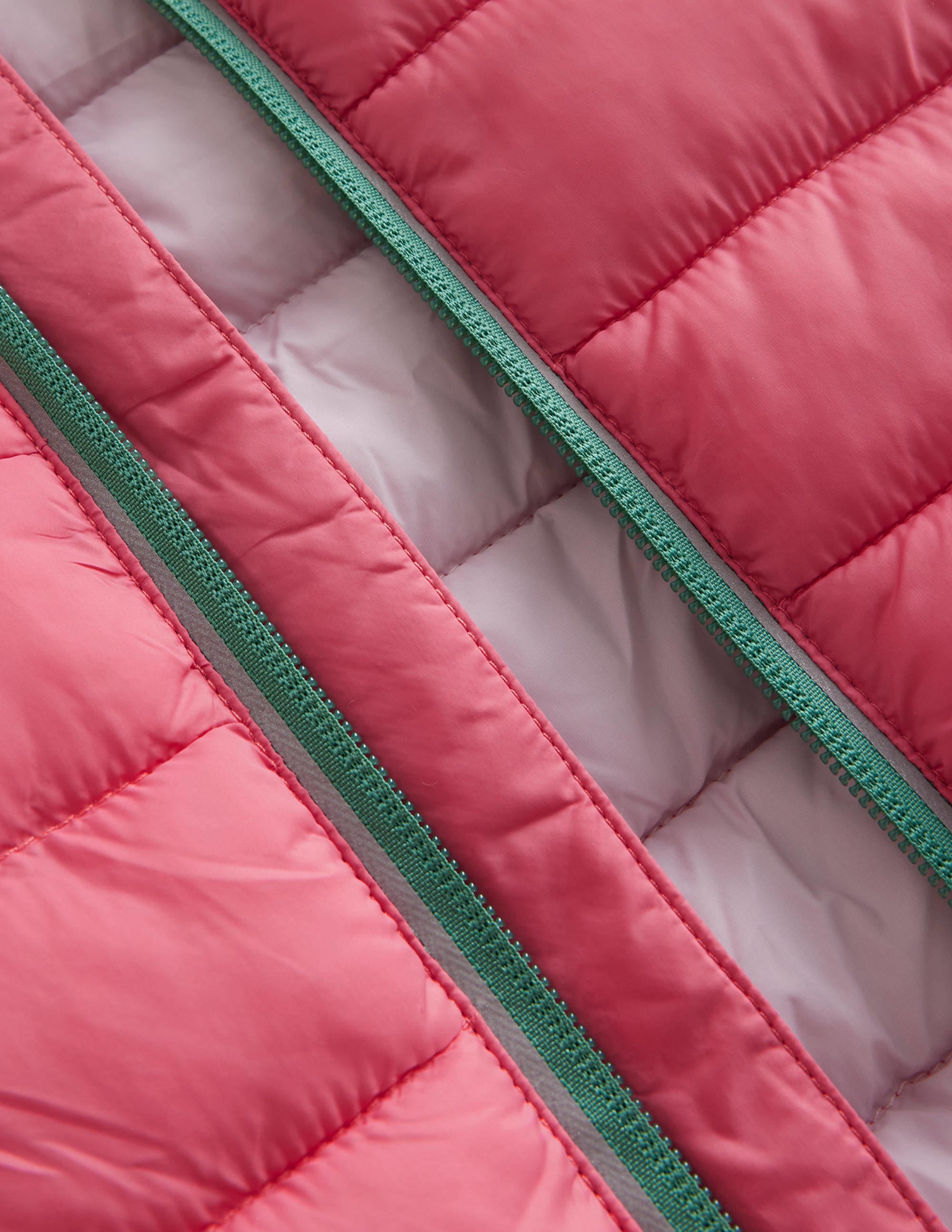 Pack-away Padded Jacket-Rose Red - Image 3