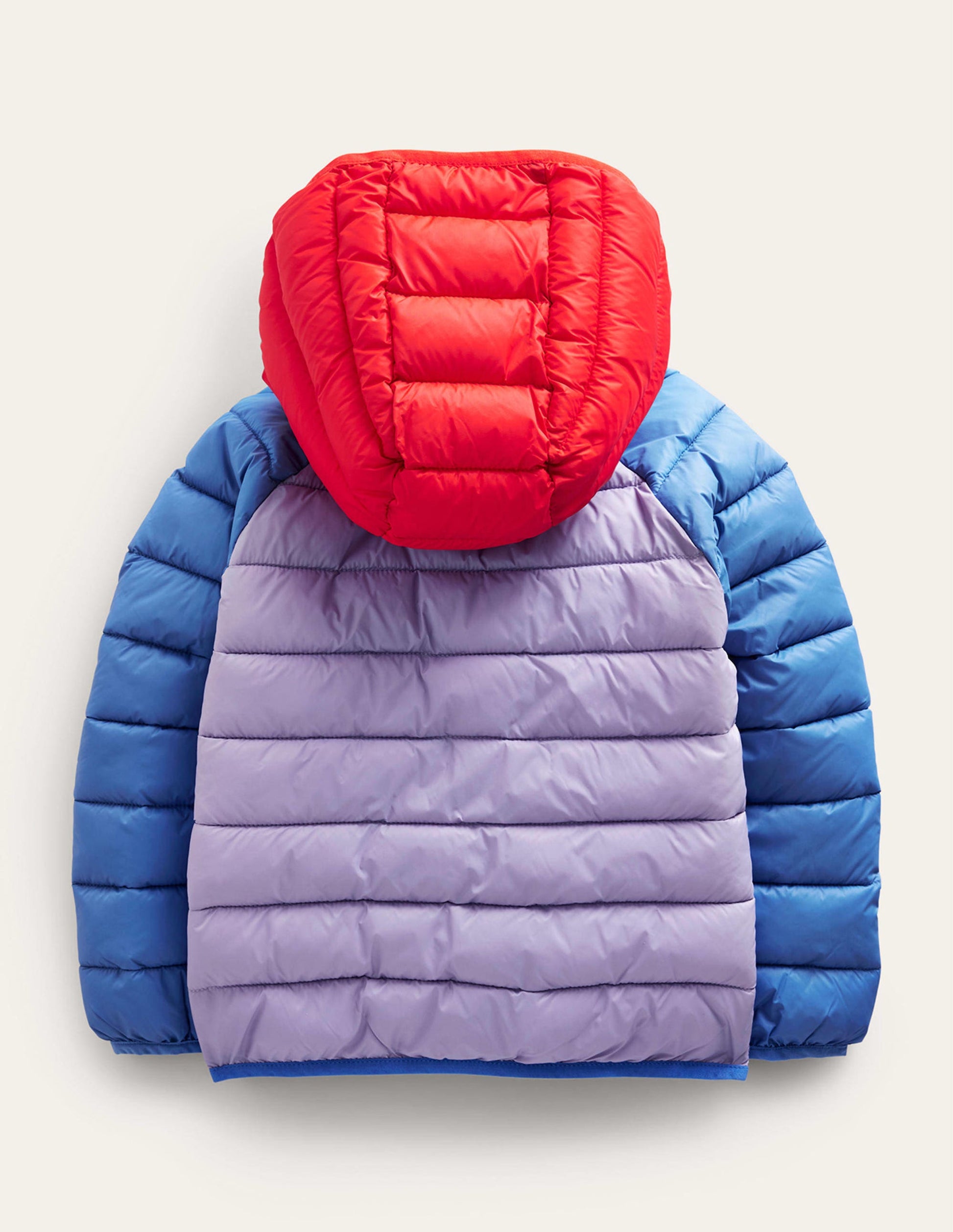 Pack-away Padded Jacket-Lilac Colourblock-2