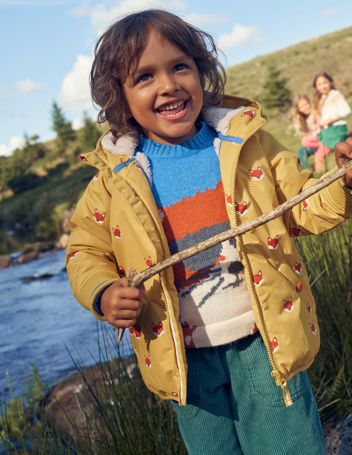 Sherpa Lined Anorak-Yellow Fox Heads - Image 5