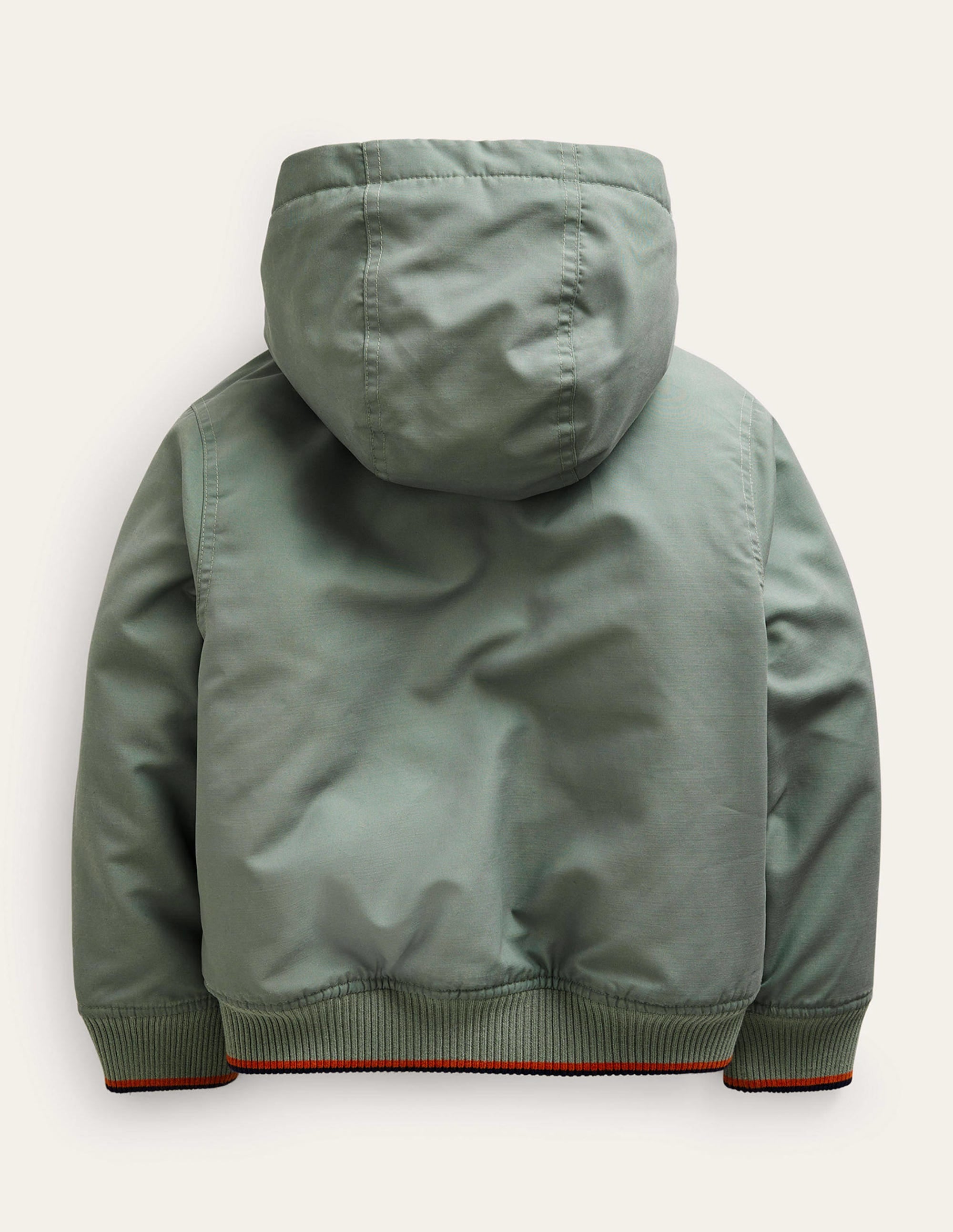 Hooded Lined Bomber Jacket-Pottery Green - Image 2