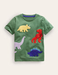 Dinosaur-Print Bouclé T-Shirt-Rosemary Dinosaurs