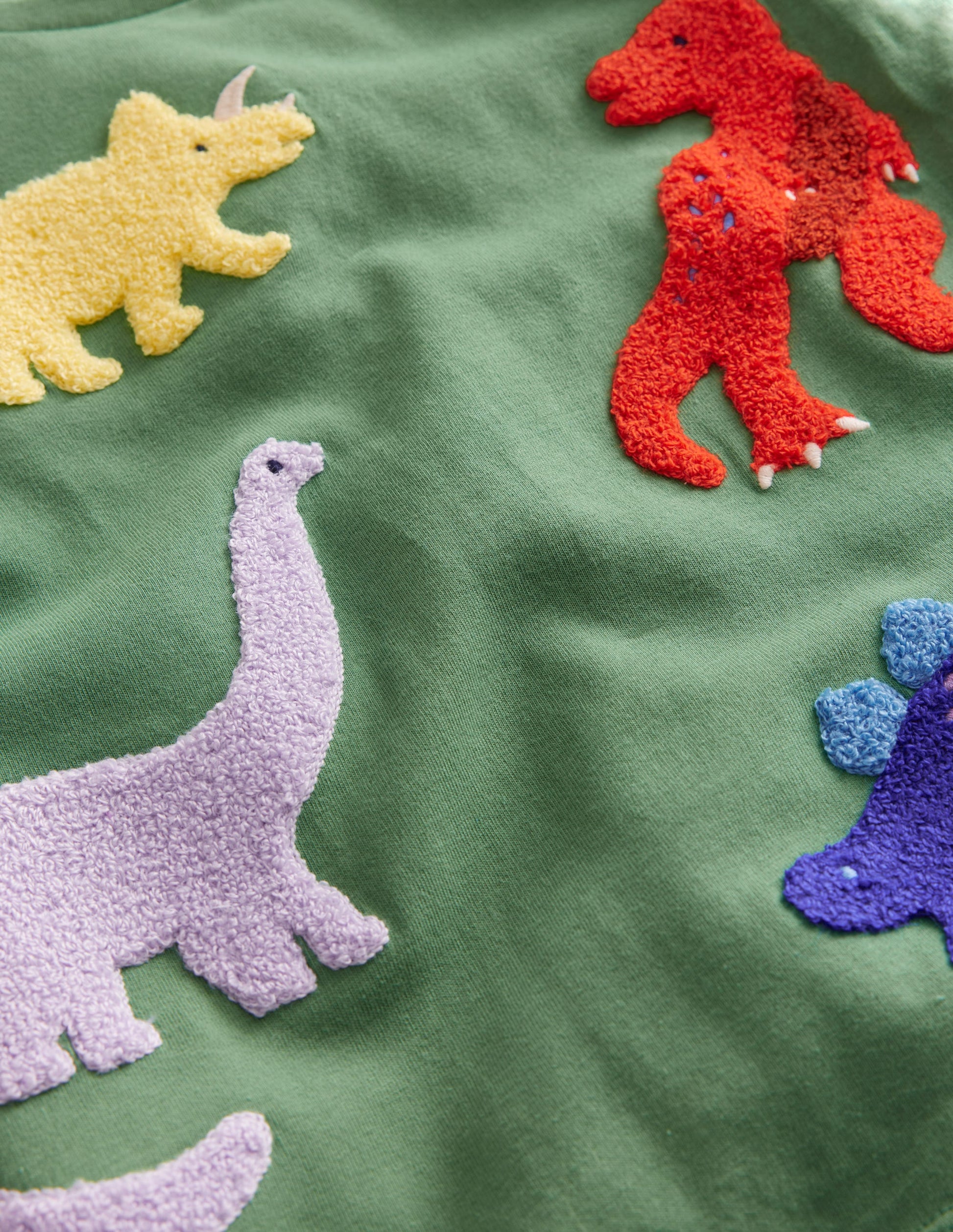 Dinosaur-Print Bouclé T-Shirt-Rosemary Dinosaurs-3