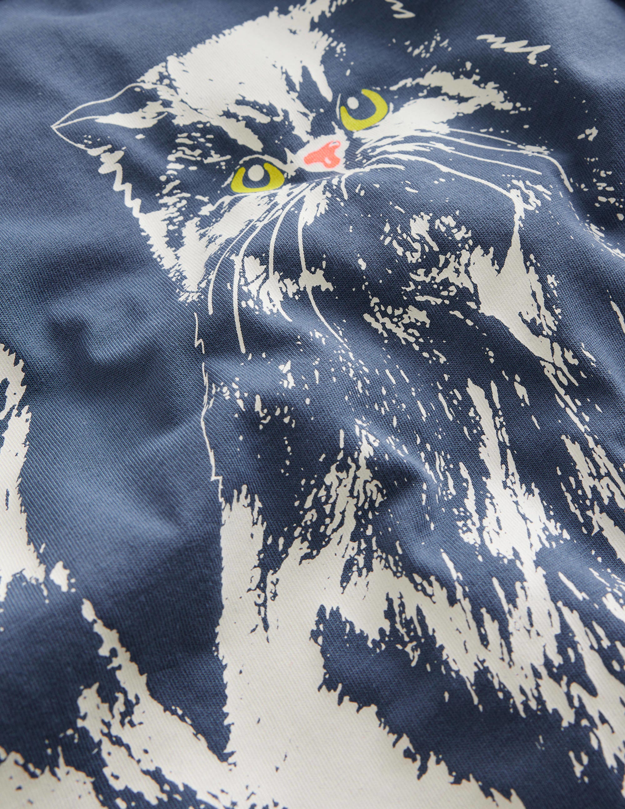 Printed GITD Relaxed T-shirt-Robot Blue - Image 3
