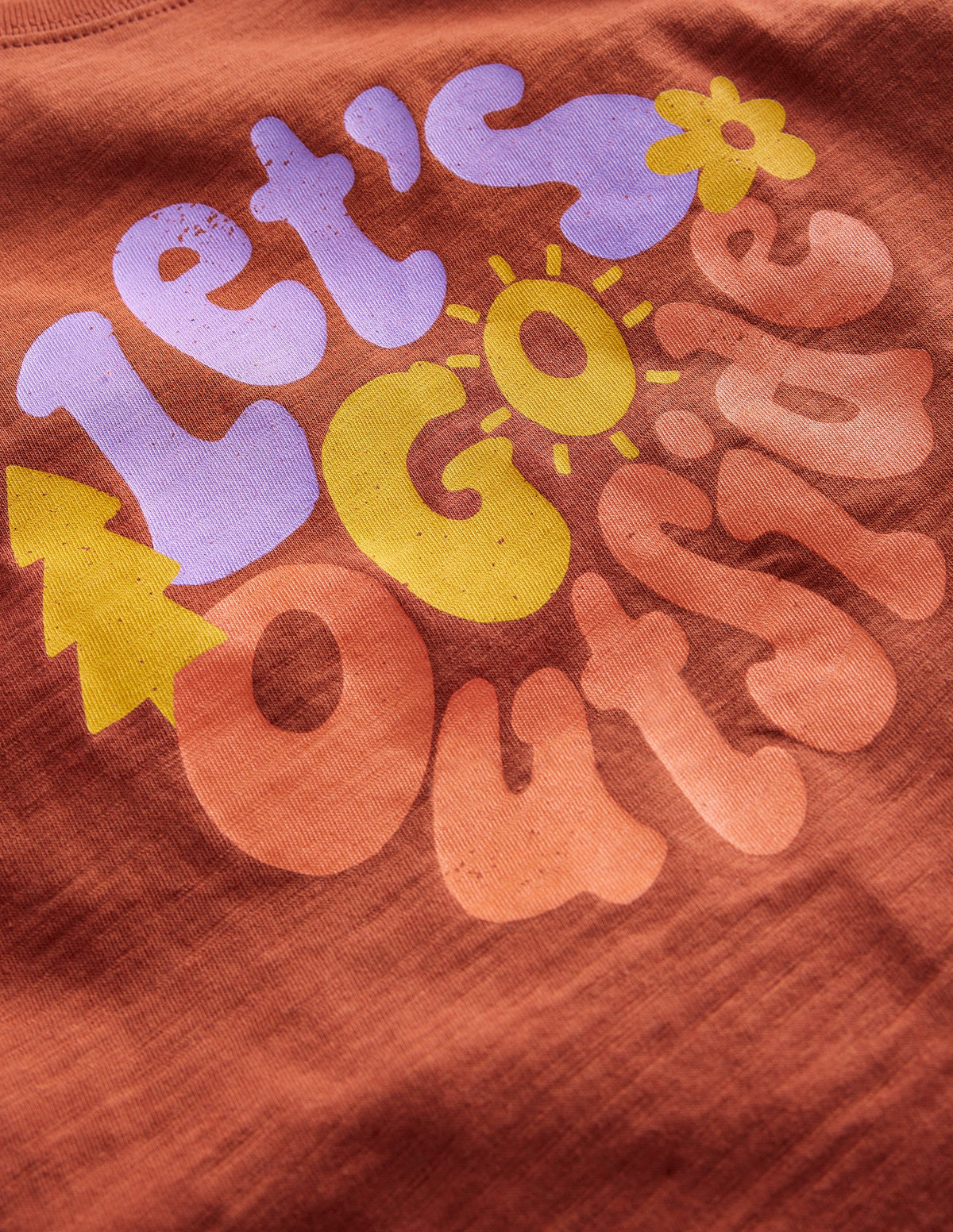 Slogan T-shirt-Roasted Chestnut Brown-3