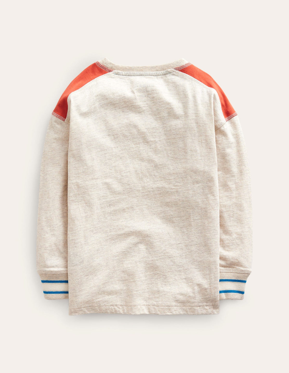 Textured Detail T-shirt-Oatmeal Marl - Image 2