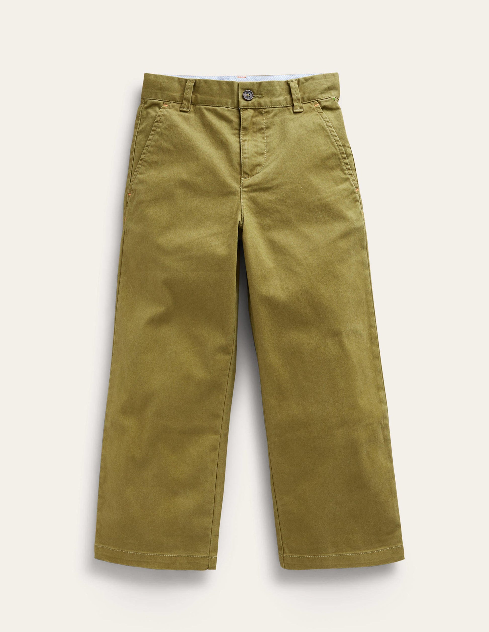 Straight Leg Chinos-Green Olive-1