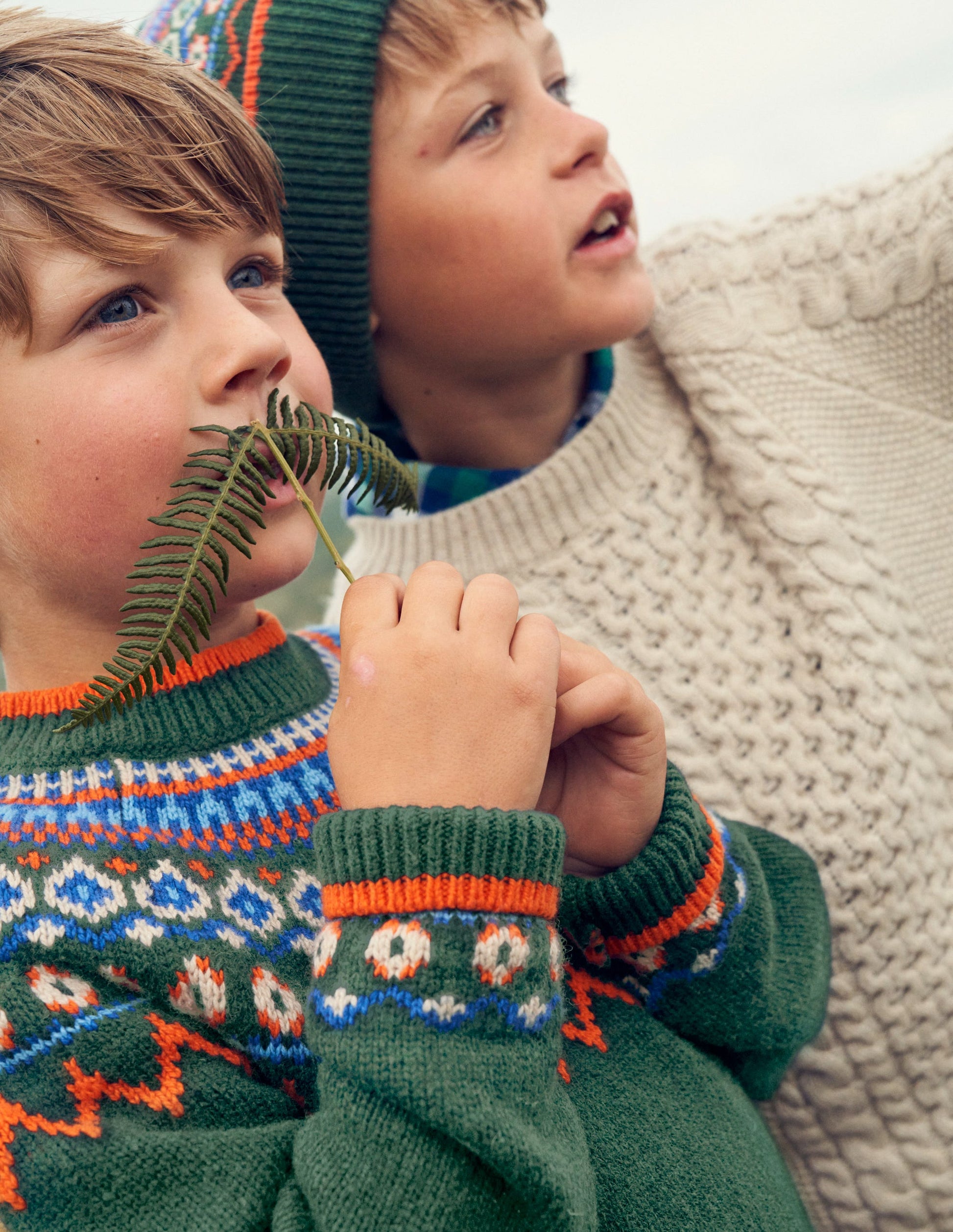 Graphic Fair Isle Jumper-Monster Green Marl-5