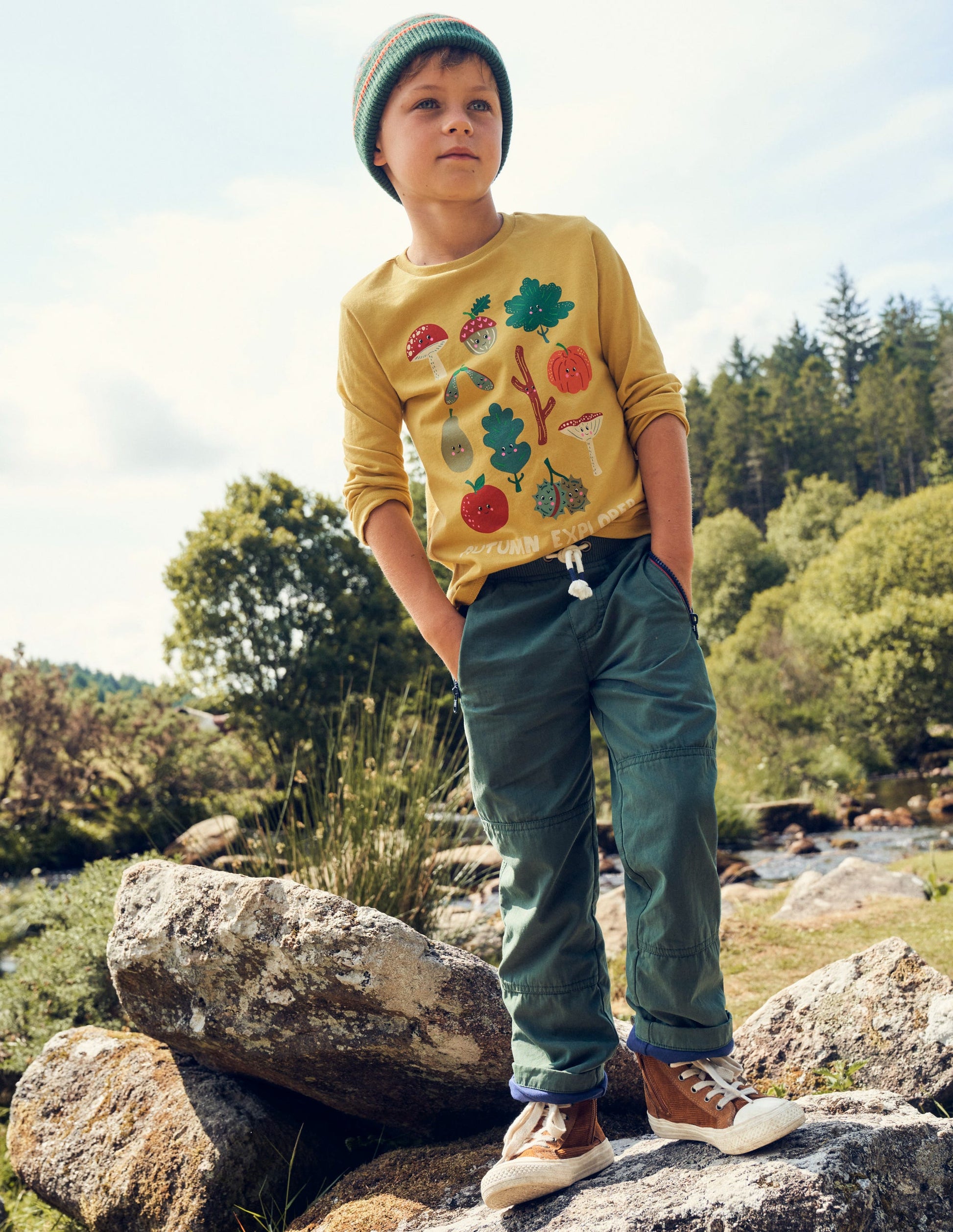 Cosy Lined Trousers-Monster Green-4