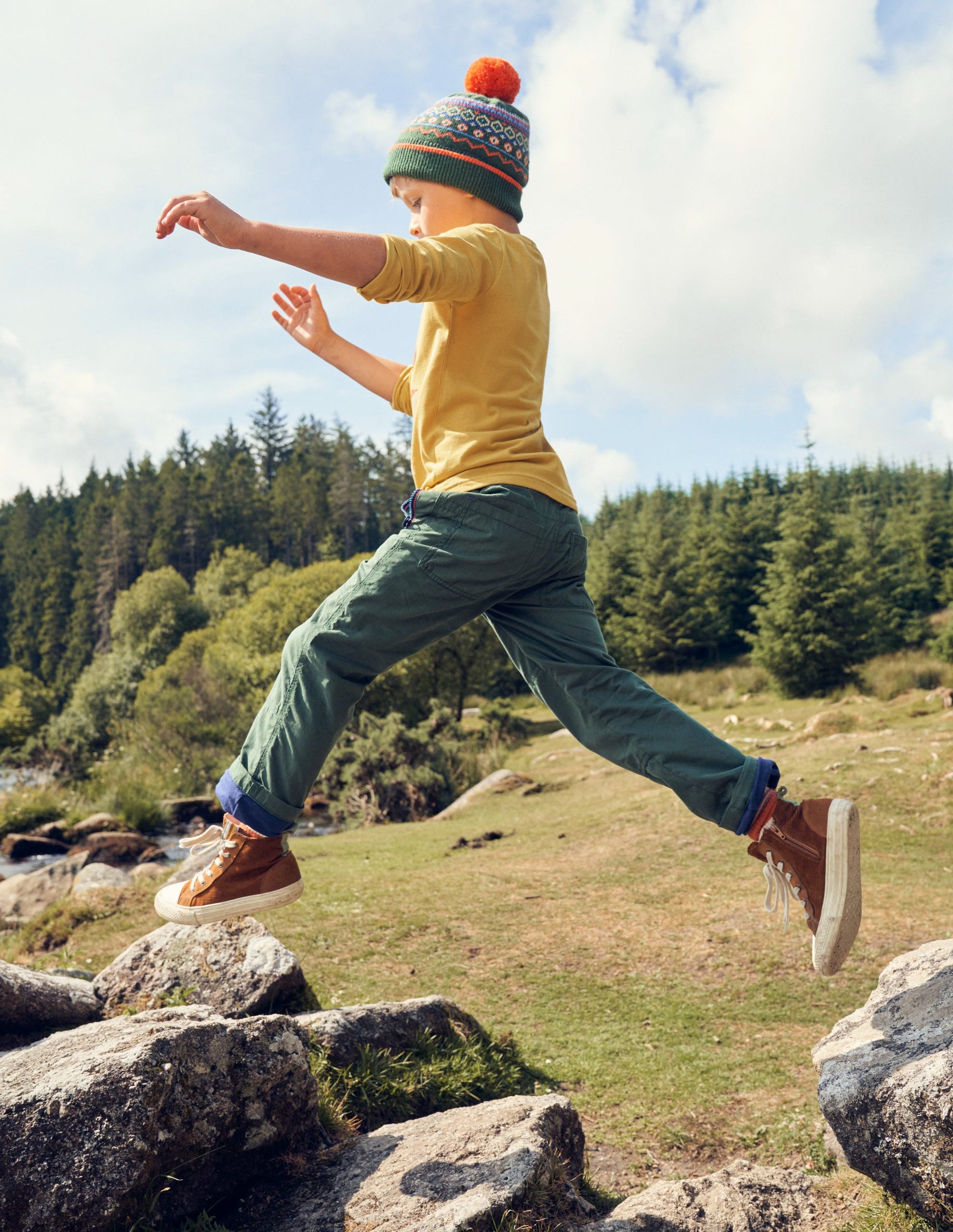Cosy Lined Trousers-Monster Green-5