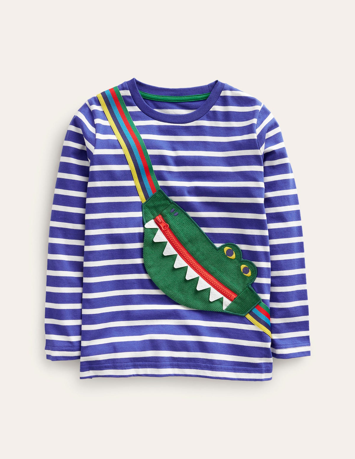 Novelty Bag T-shirt-Bluing/ Ivory Stripe-1