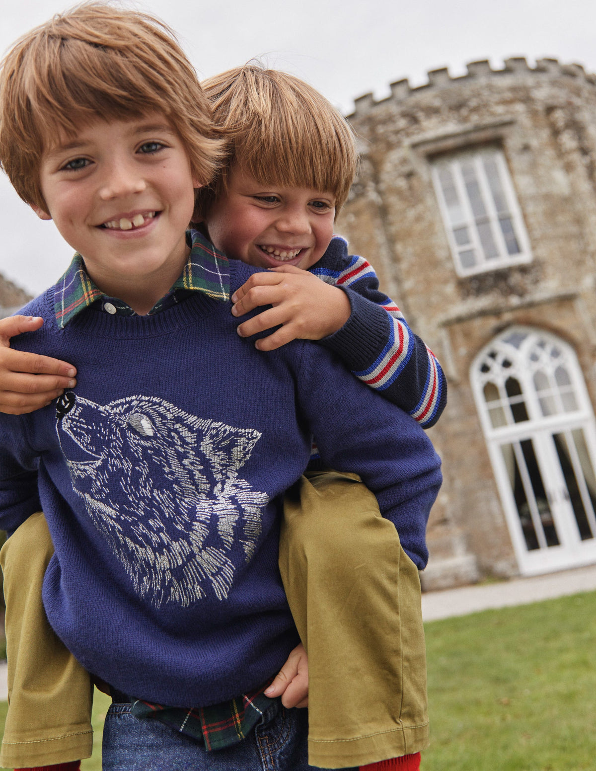 Fun Cosy Jumper-French Navy Wolf - Image 4