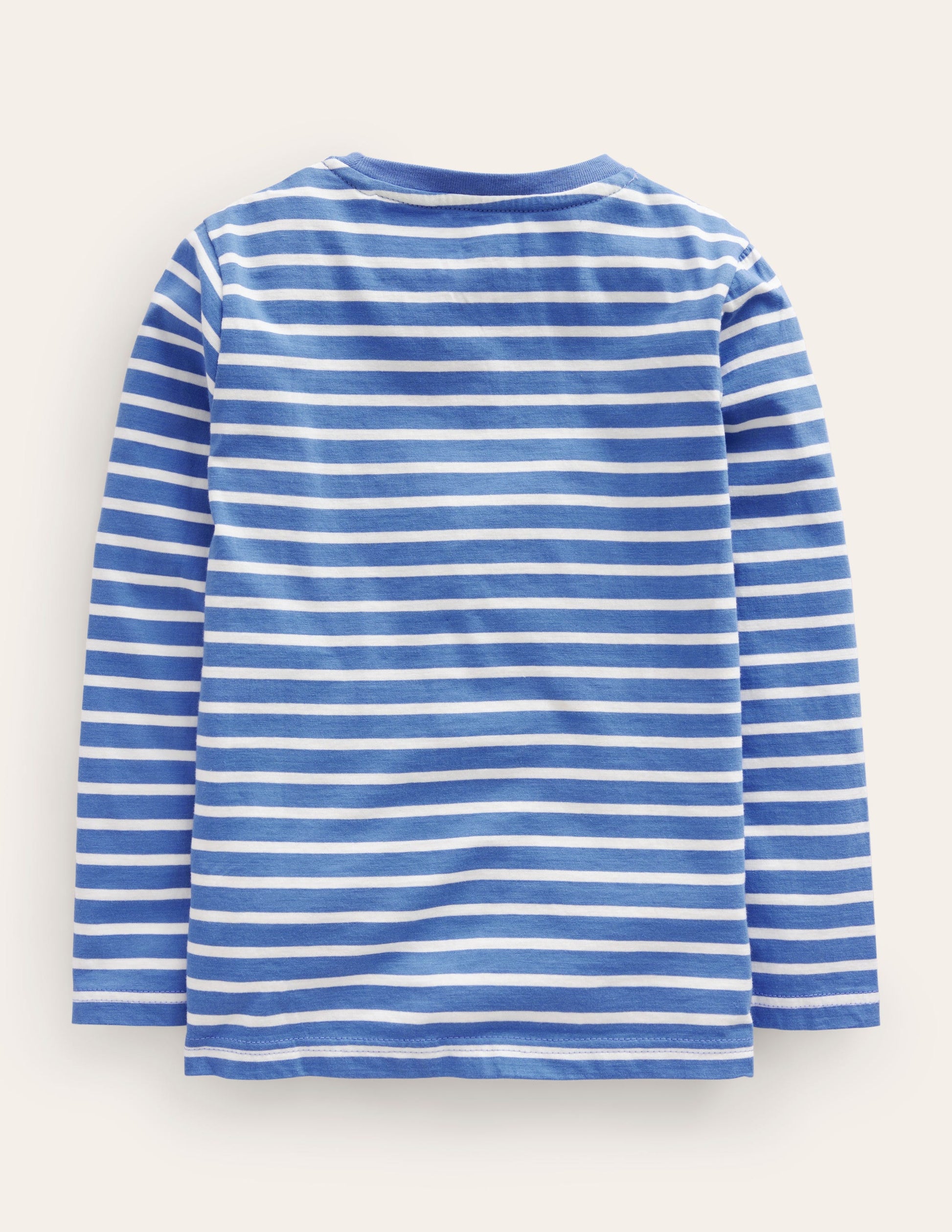 Lift-the-flap Truck T-Shirt-Elizabethan Blue/Ivory Stripe-2