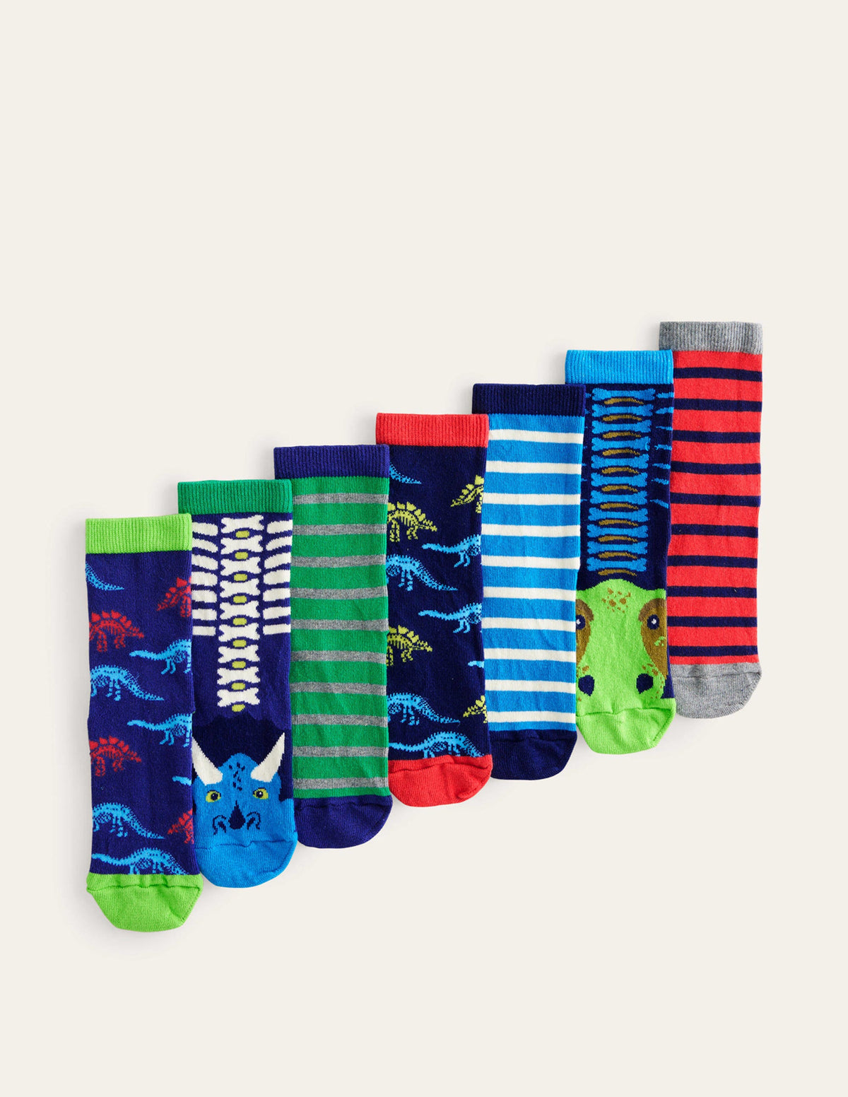 Socks 7 Pack-Dinosaurs-1