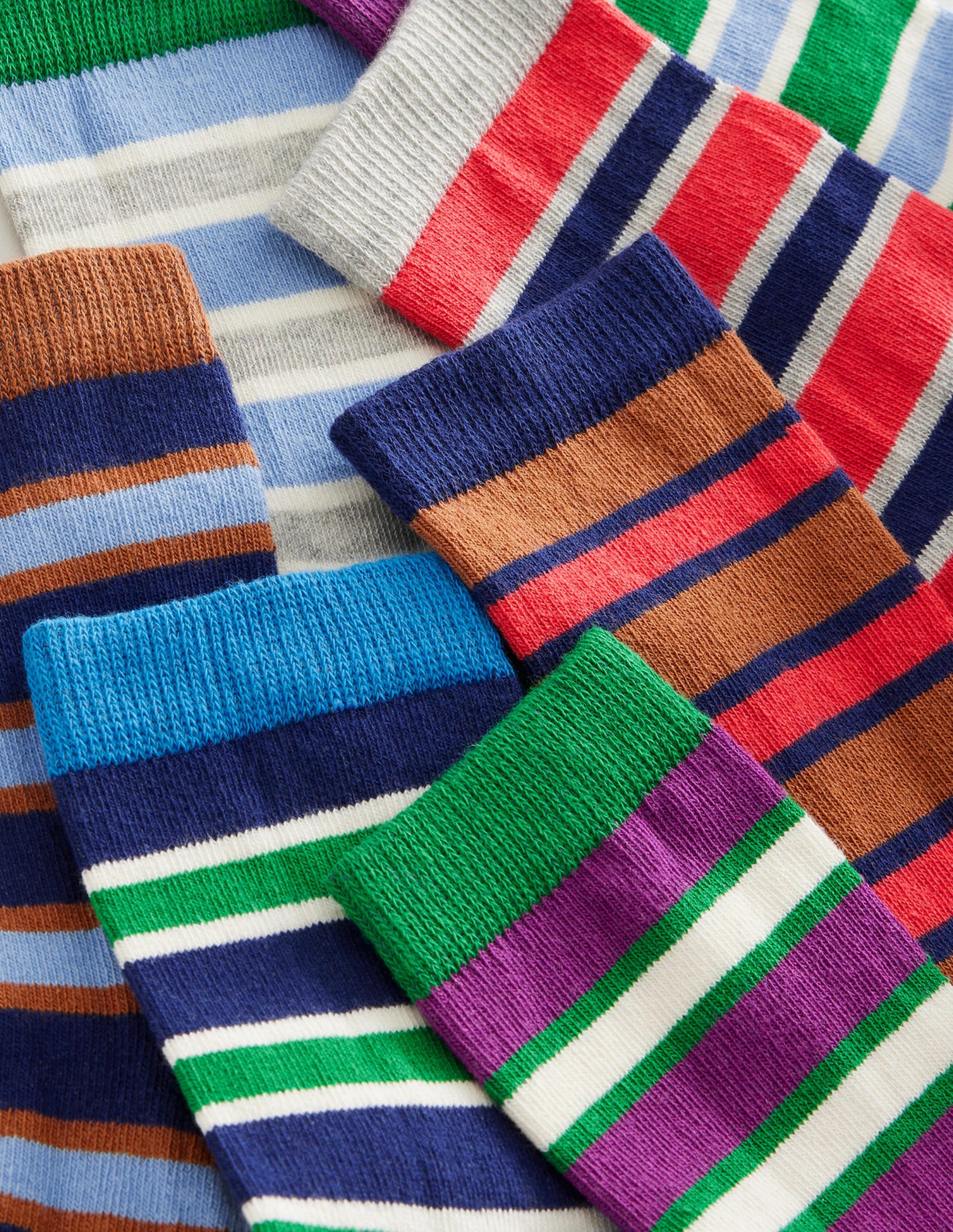 Socks 7 Pack-Royalty Multi Stripe - Image 2