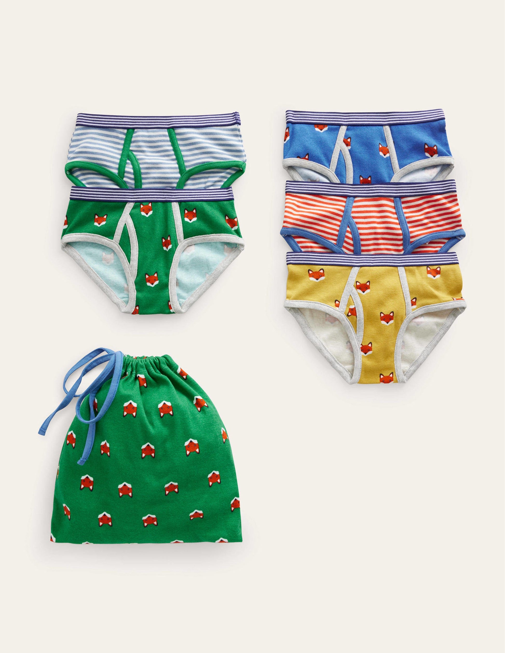 Pants 5 Pack-Multi Foxes-1