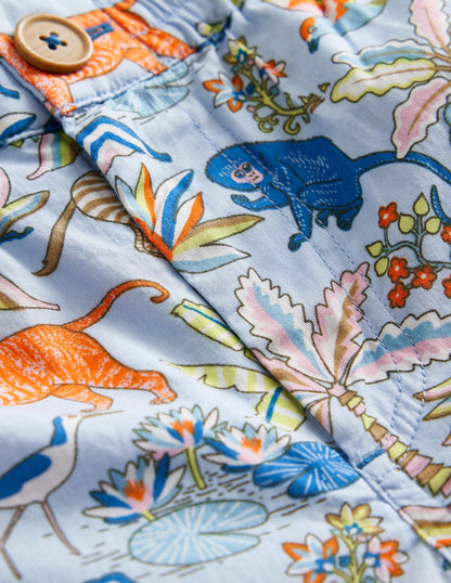 Smart Roll-Up Shorts-Surf Tropical Garden-3