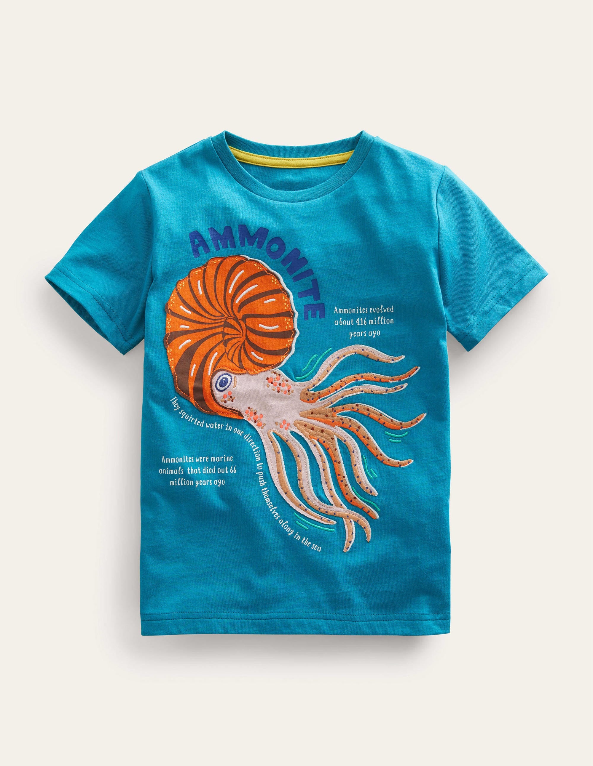 Animal Facts T-shirt-Persian Green Ammonite - Image 1