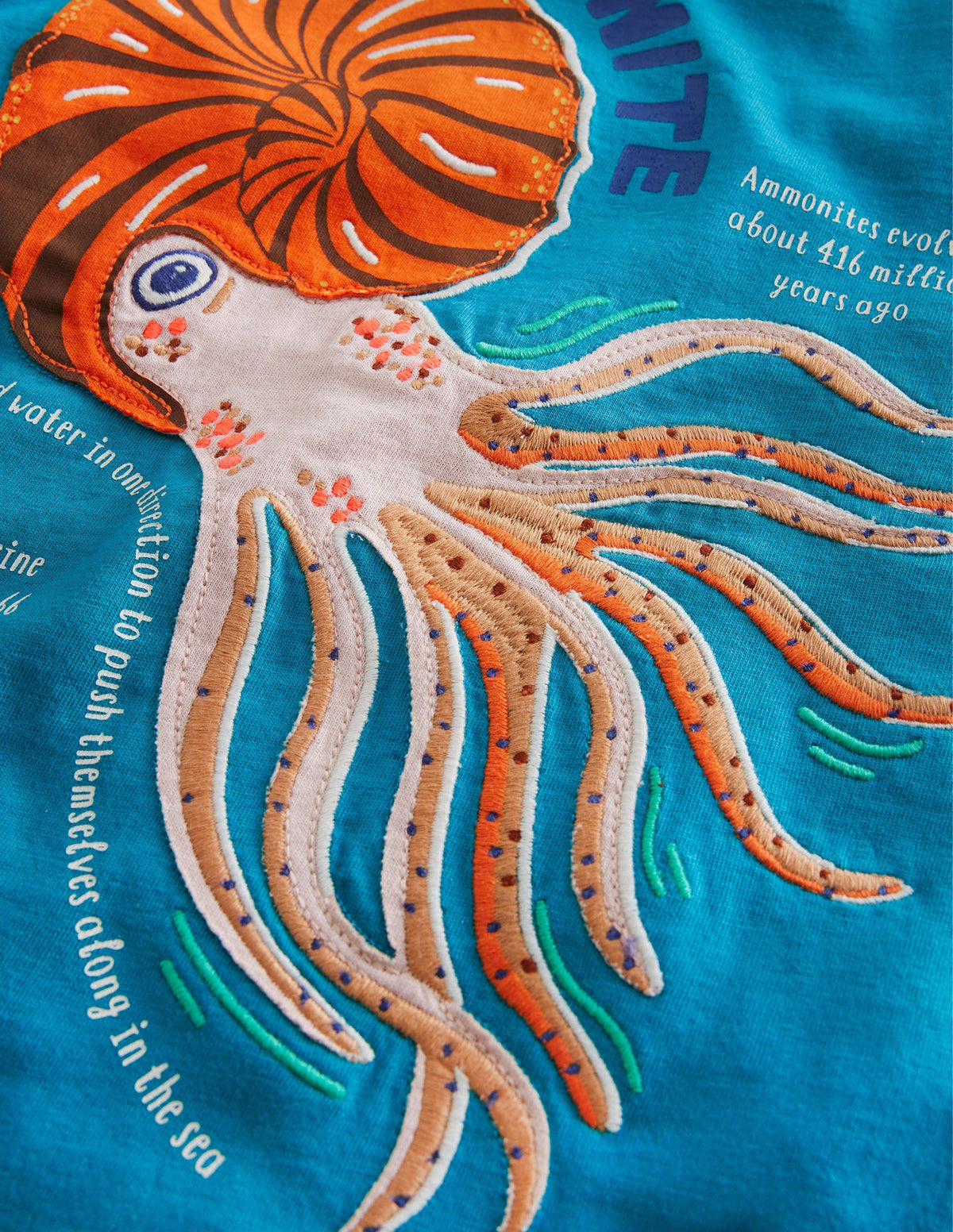 Animal Facts T-shirt-Persian Green Ammonite - Image 3