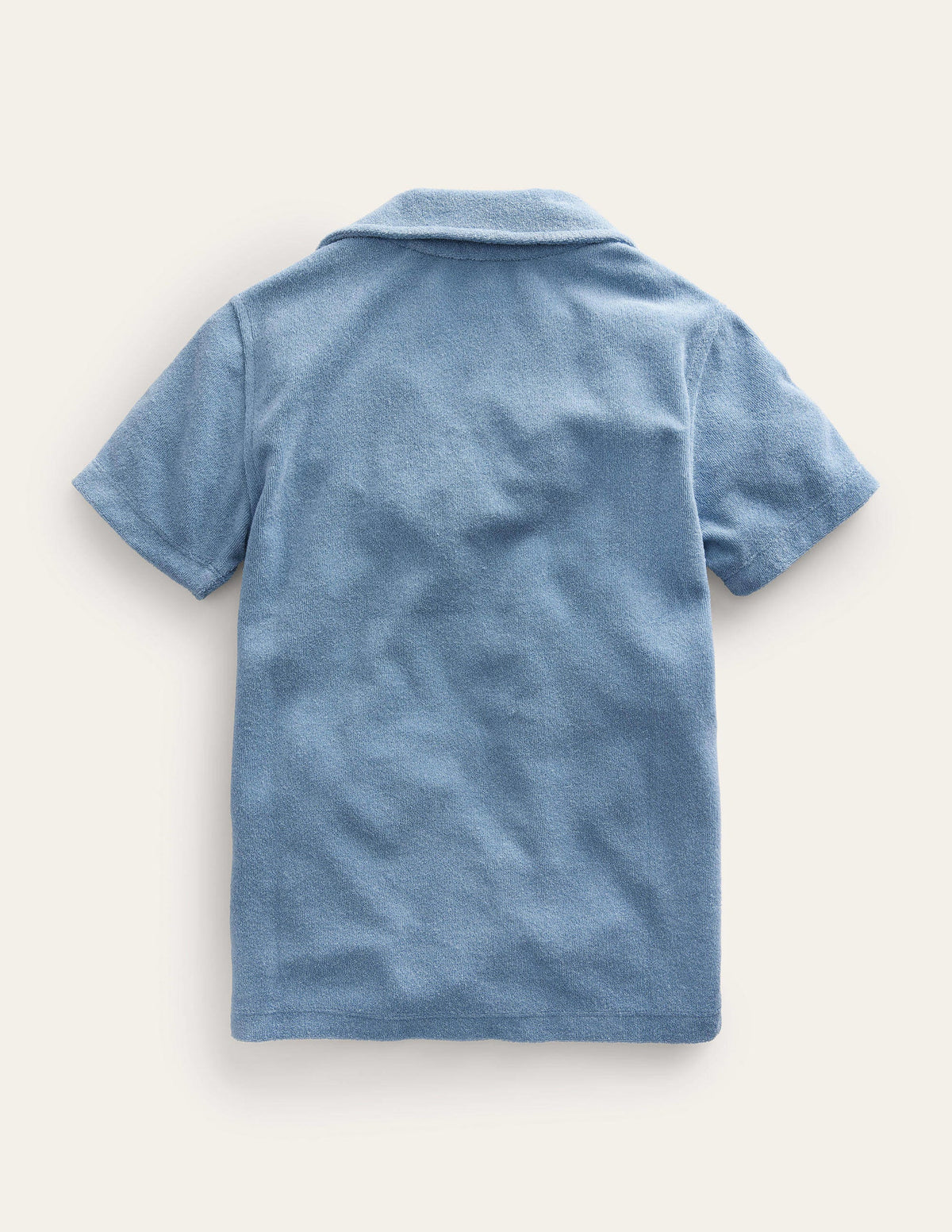 Towelling Polo-Pebble Blue - Image 2