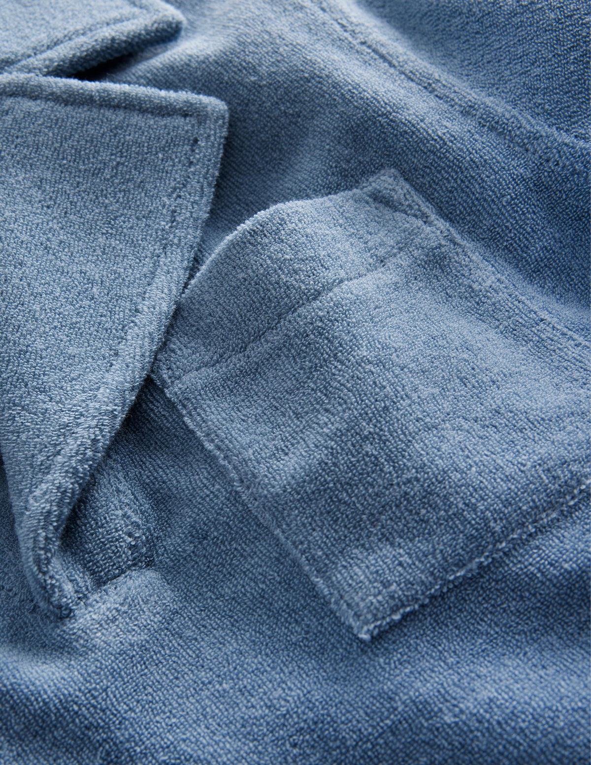 Towelling Polo-Pebble Blue - Image 3
