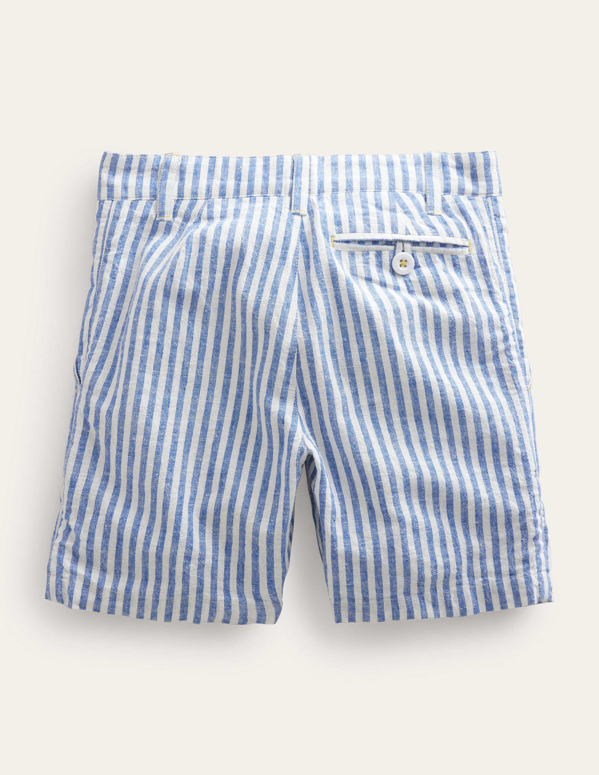 Patterned Chino Shorts-Blue Textured Stripe-2