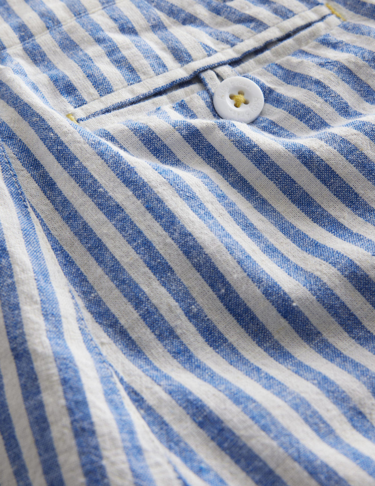 Patterned Chino Shorts-Blue Textured Stripe - Image 3